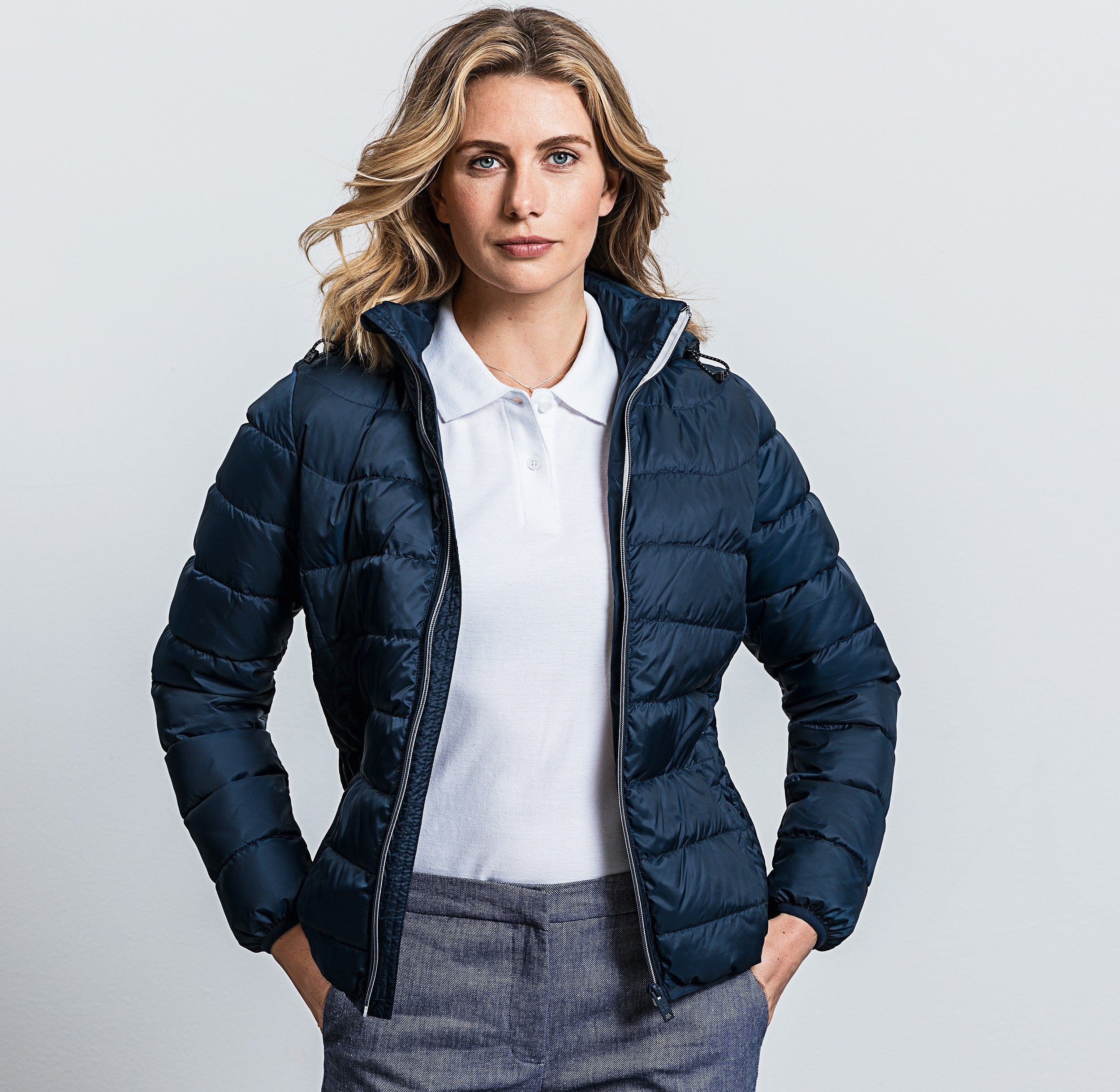 Ladies Hooded Nano Padded Jacket