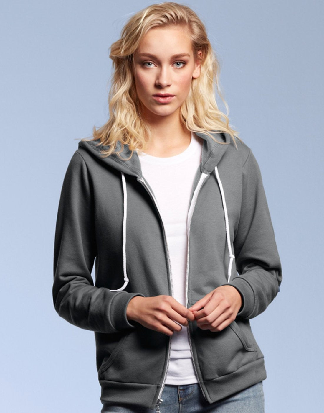 Ladies Full Zip Hooded Sweat