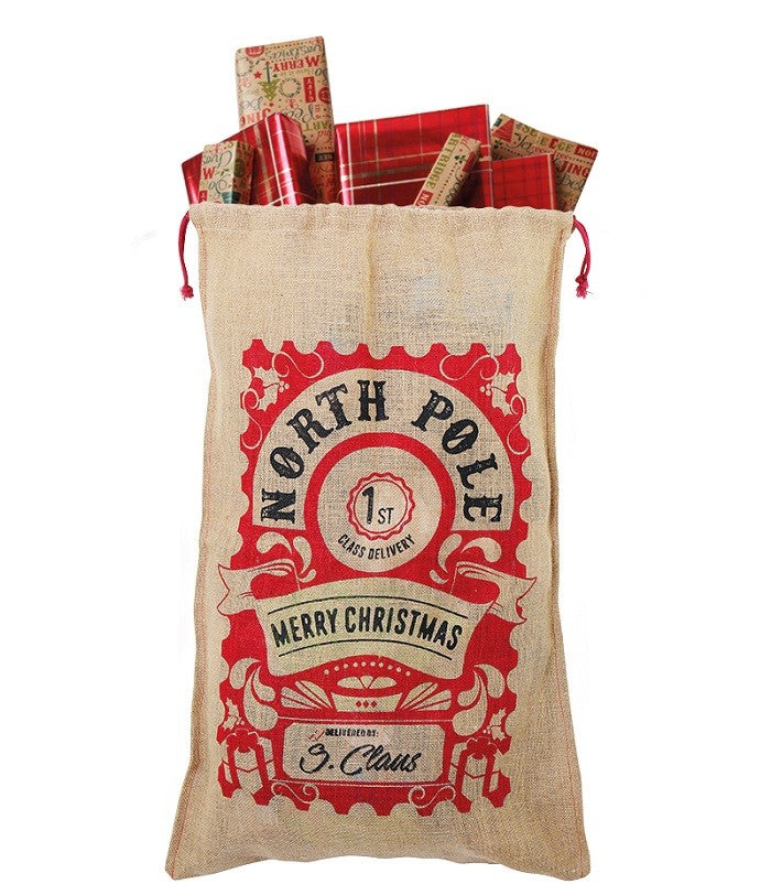 Large Christmas Jute Bag