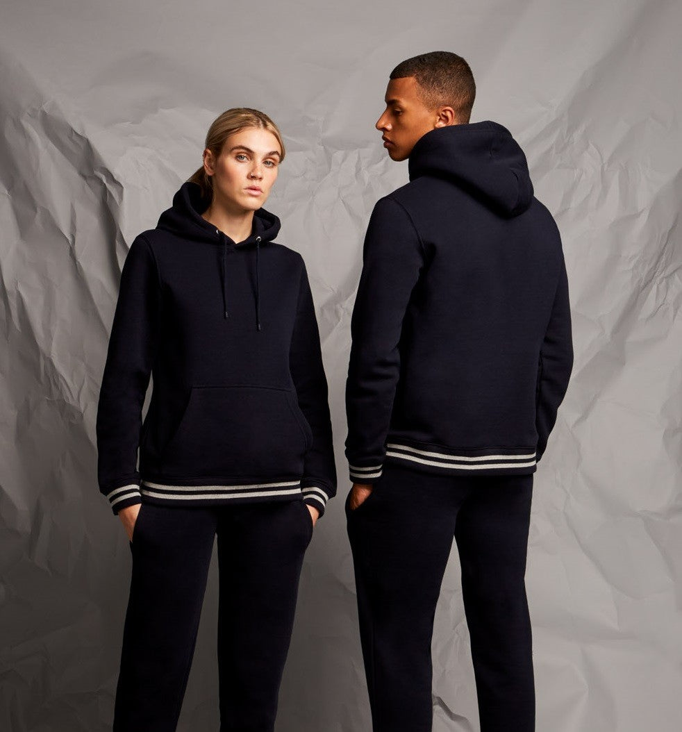 Unisex Striped Cuff Hoodie