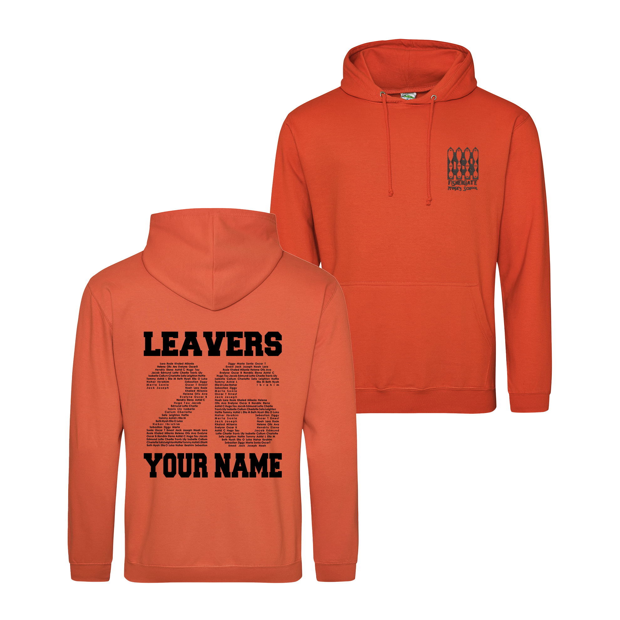 Fishergate School Leavers Hoodie (with Name)