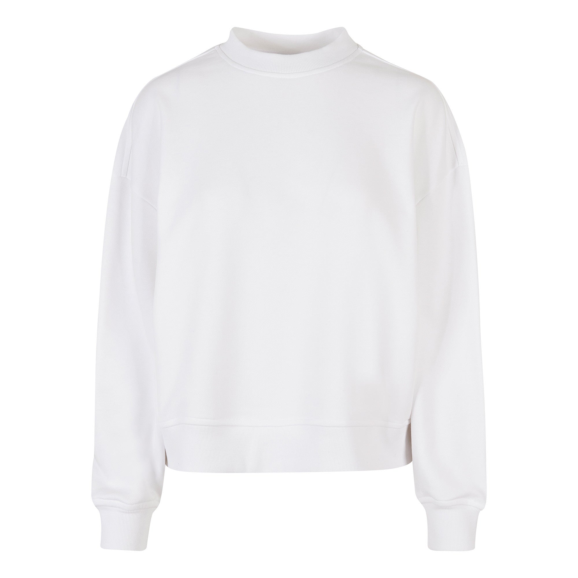 Womens Oversized Crew Neck Sweatshirt | WHITE