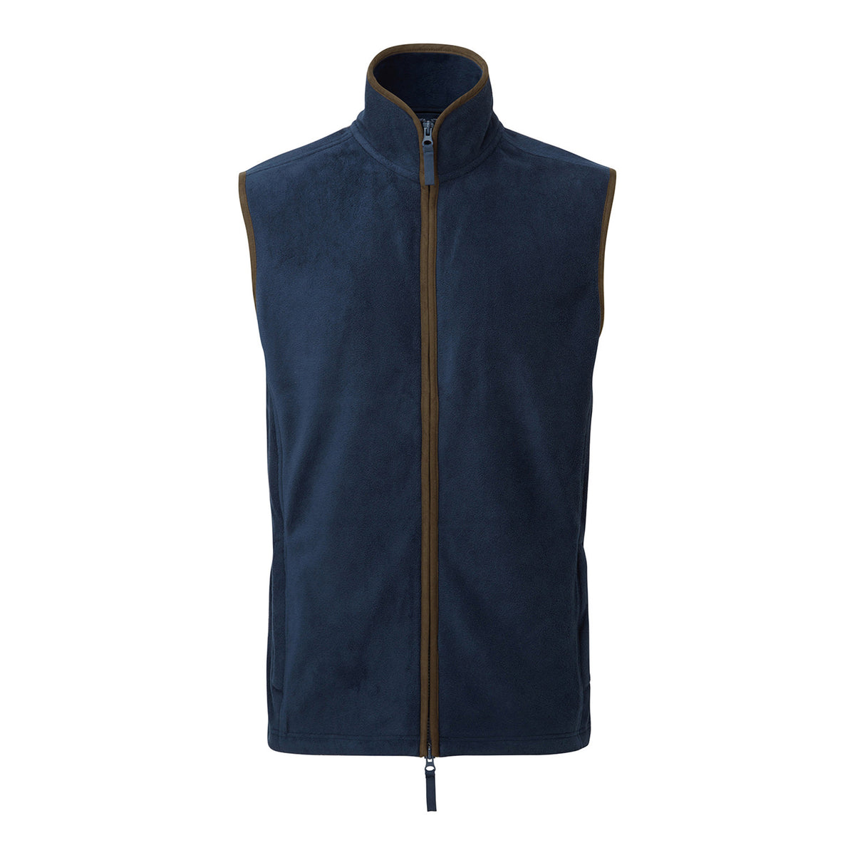 Artisan Fleece Gilet | NAVY/BROWN