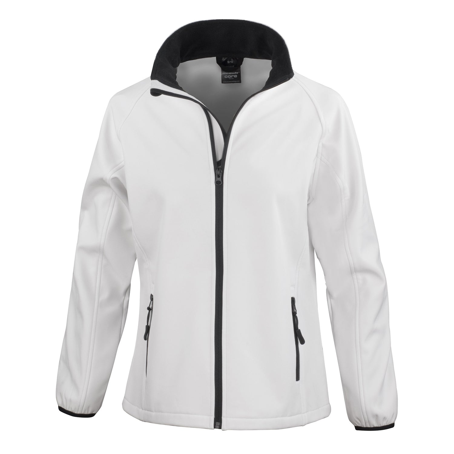 Womens Core Printable Softshell Jacket | WHITE/BLACK