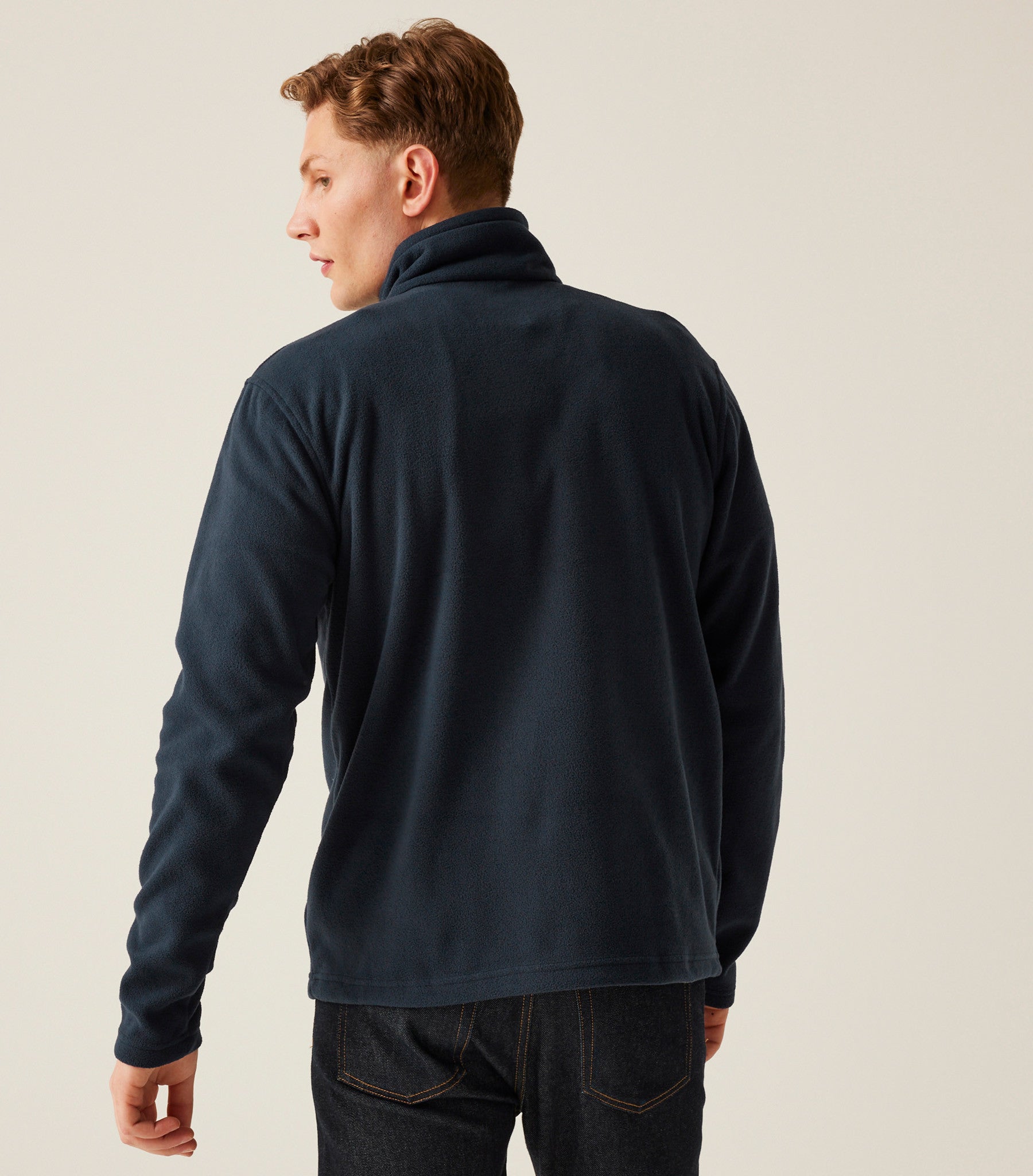 Honestly Made Recycled Half Zip Fleece | BLACK