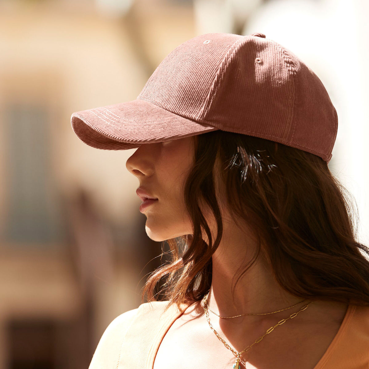 EarthAware Organic Cord Baseball Cap | BLACK