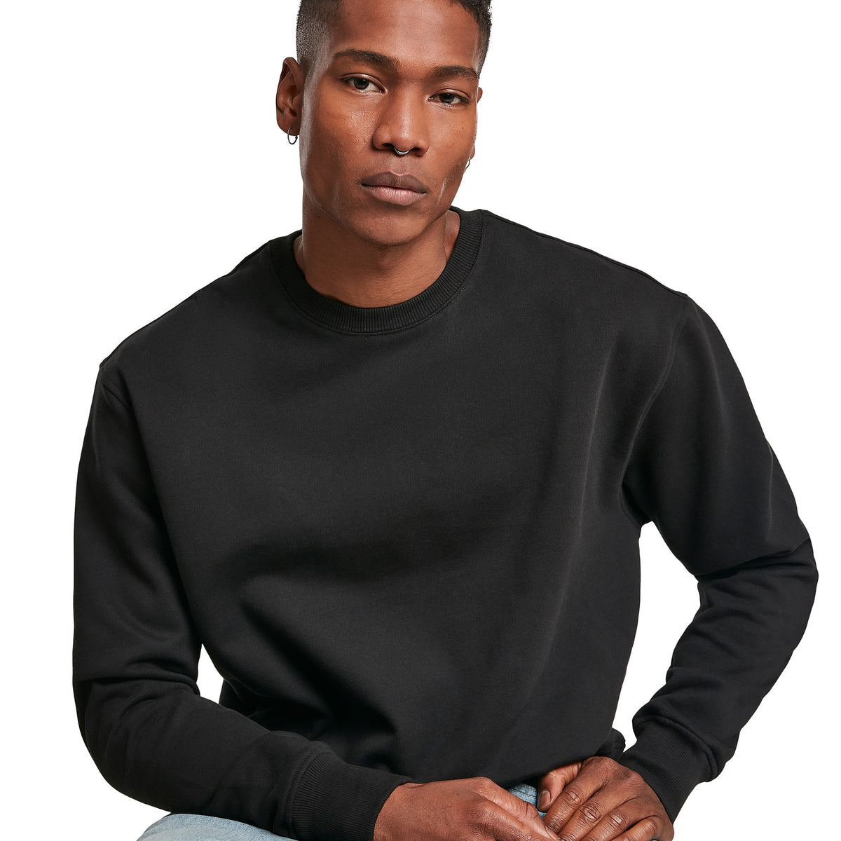 Premium Oversize Crew Neck | BLACK