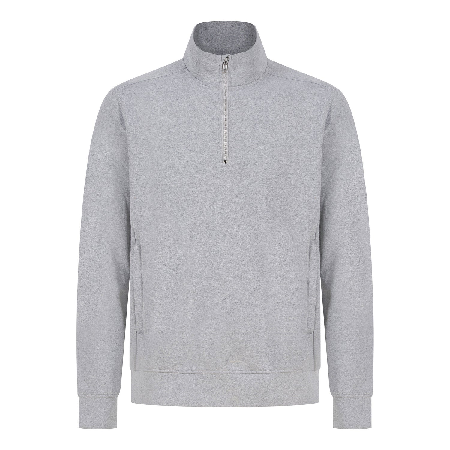 Unisex Sustainable Quarter Zip Sweatshirt | HEATHER GREY