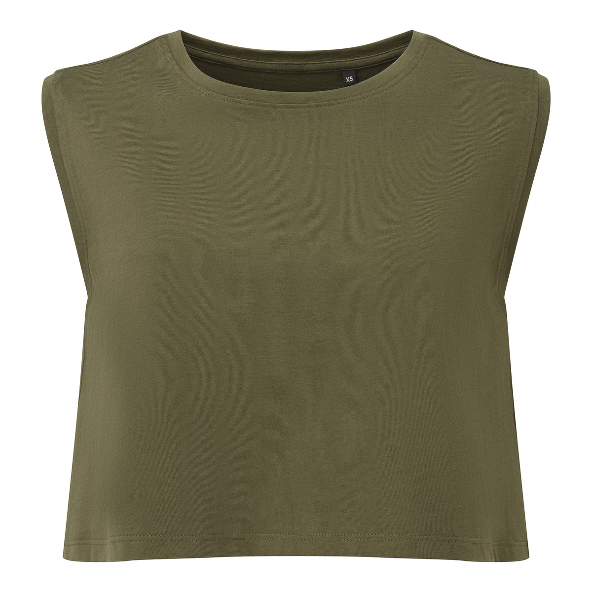 Womens TriDri Organic Crop Tank | OLIVE