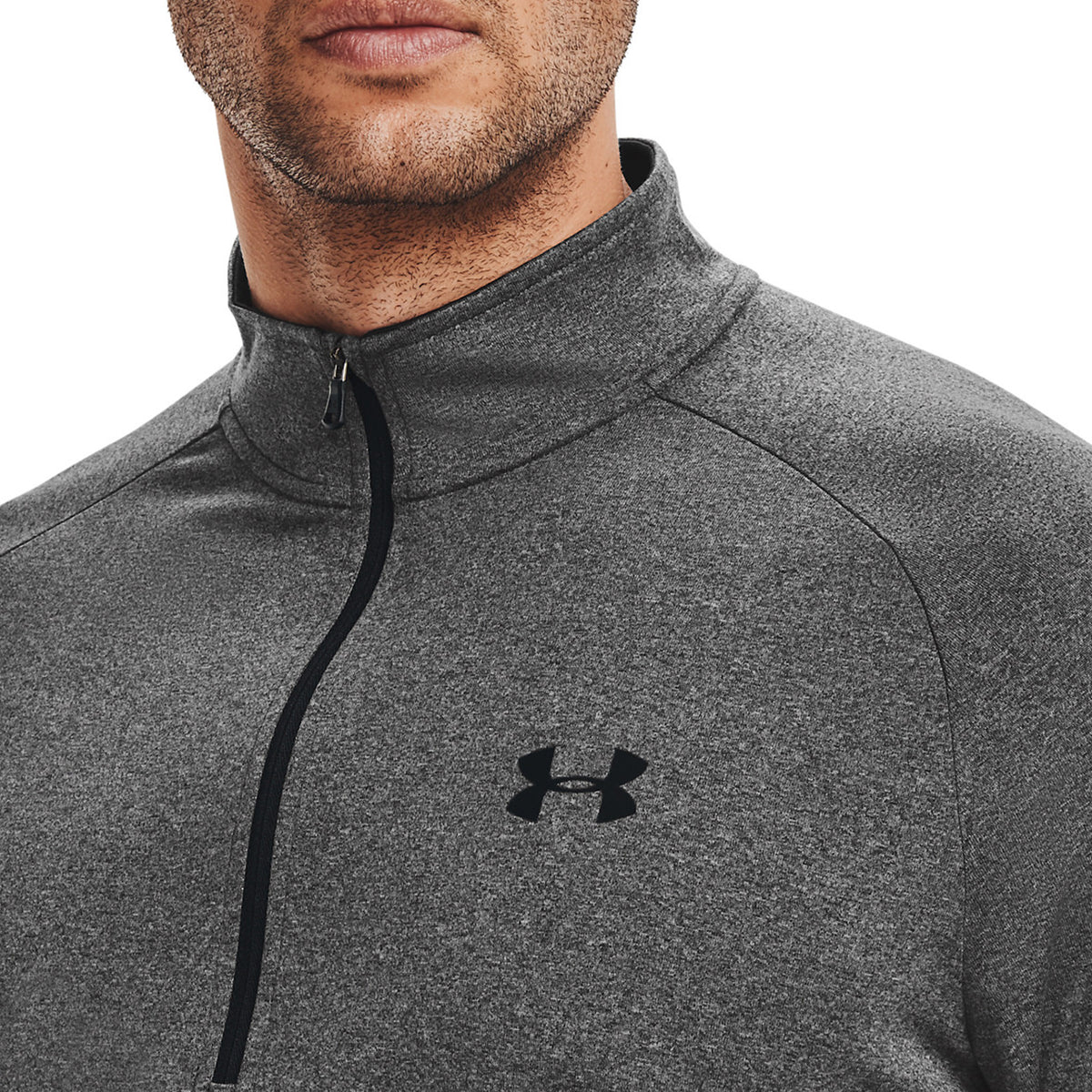 Tech 2.0 Half Zip Long Sleeve | CARBON HEATHER/BLACK