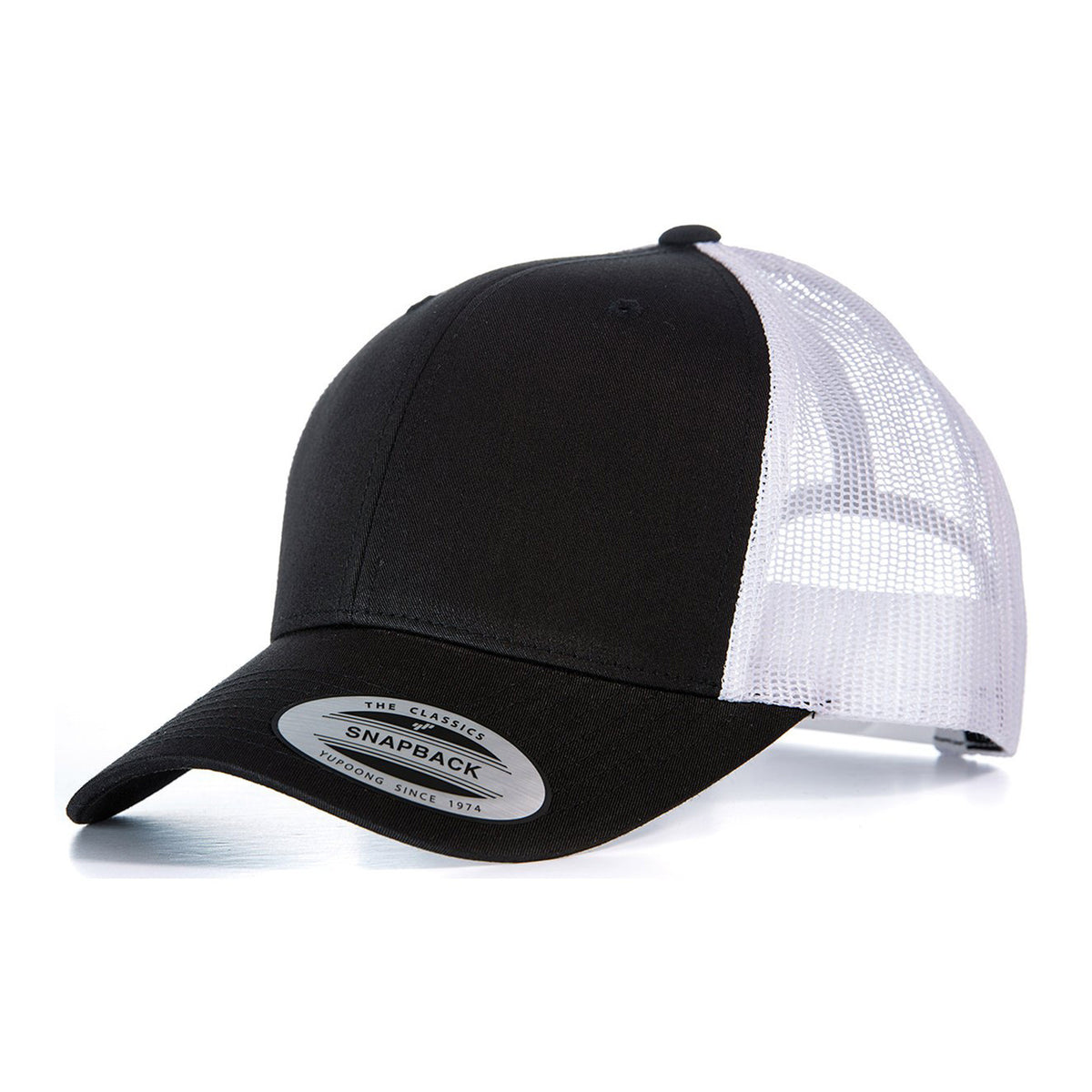 Retro Trucker Cap | BLACK/WHITE