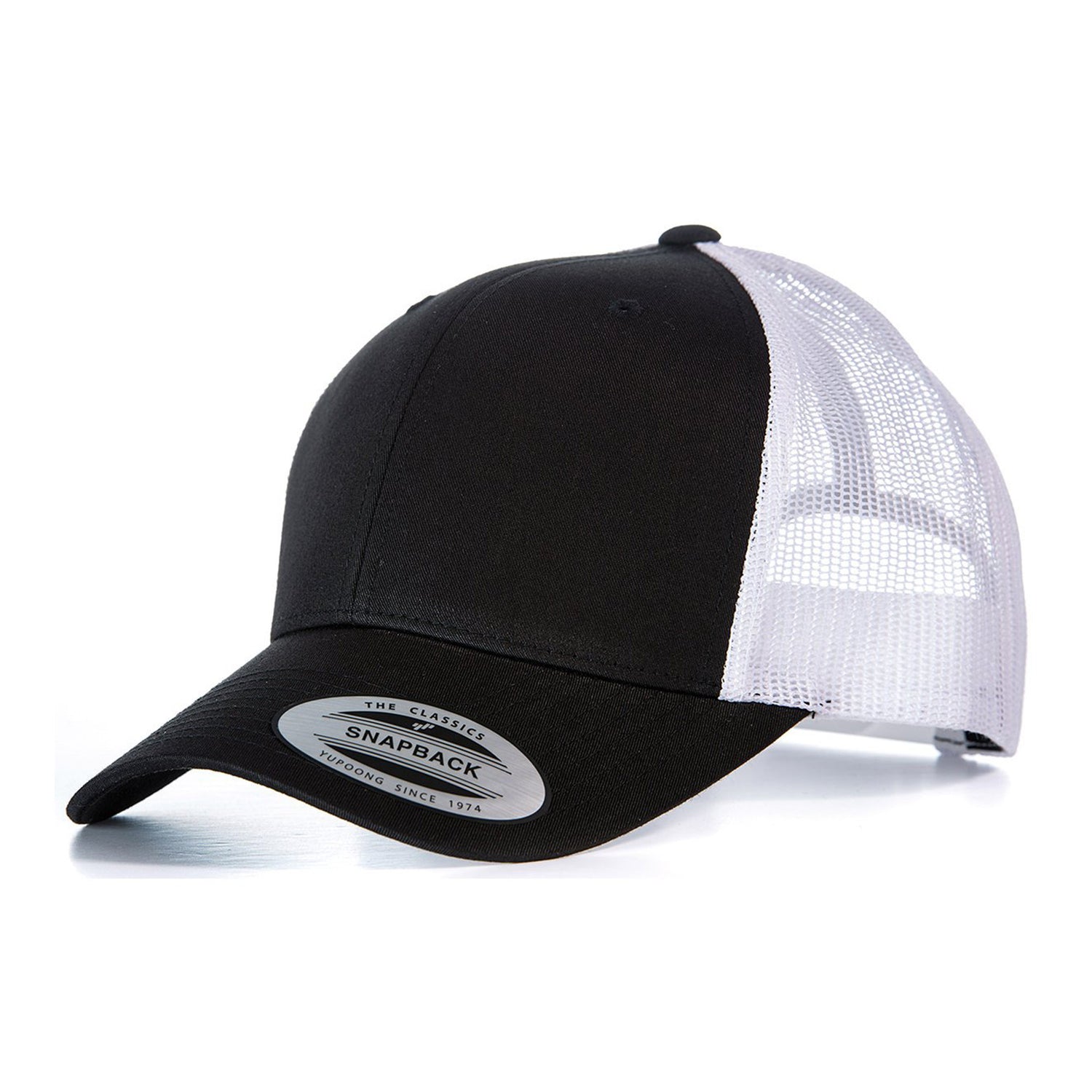 Retro Trucker Cap | BLACK/WHITE