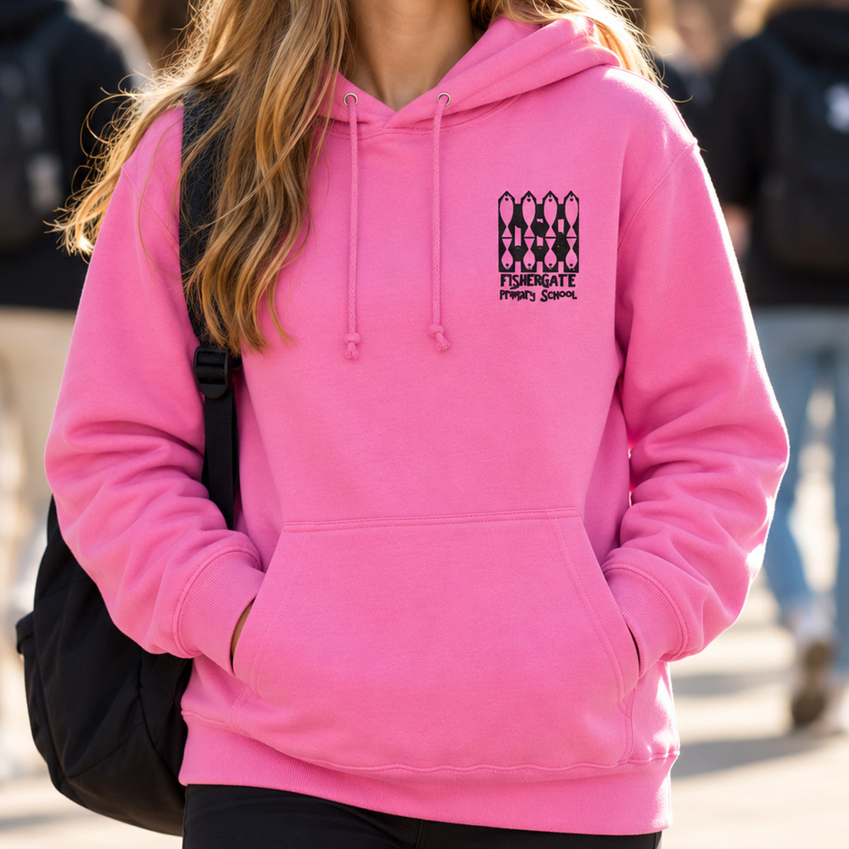 Fishergate School Leavers Hoodie (with Name) | BABY PINK
