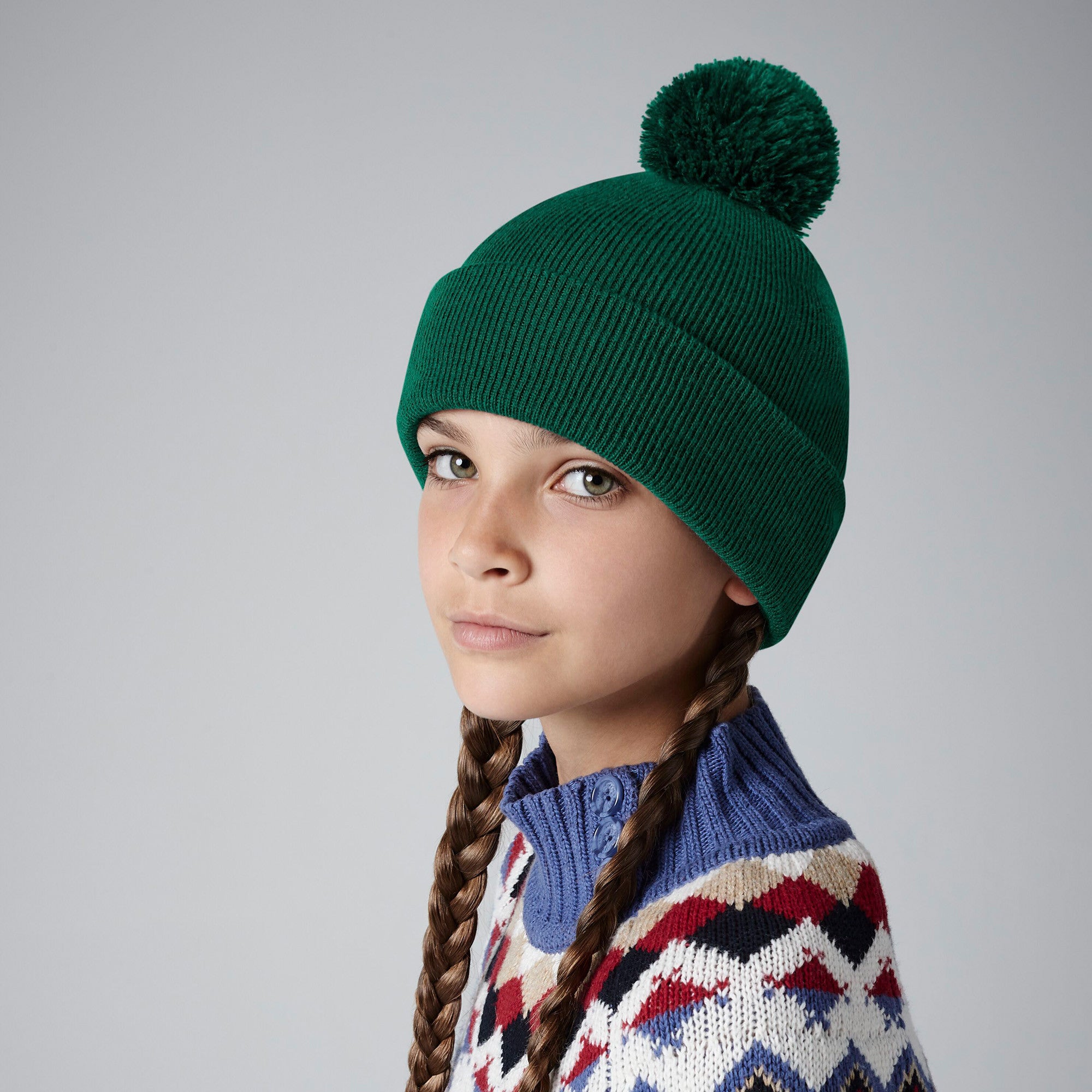 Junior Original Pom Pom Beanie | BLACK