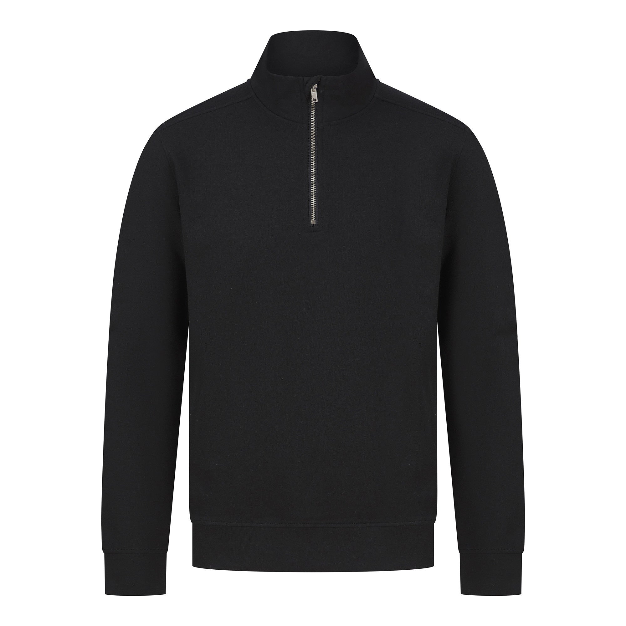 Unisex Sustainable Quarter Zip Sweatshirt | BLACK