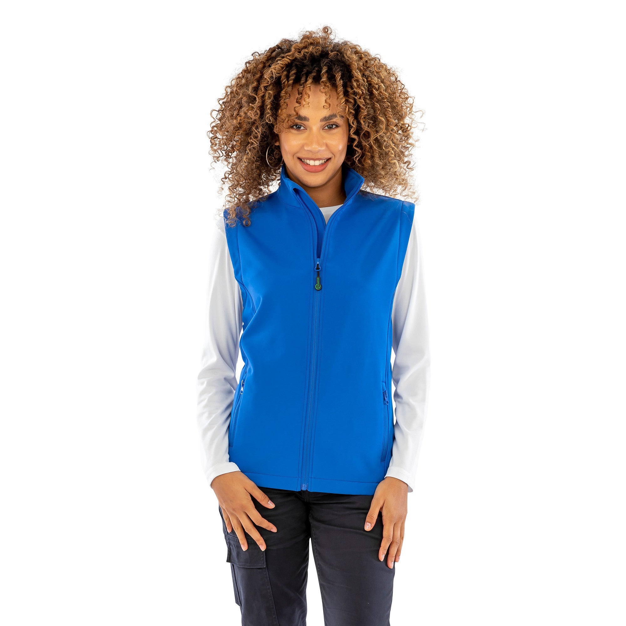 Womens Recycled  2-Layer Softshell Body Warmer | BLACK