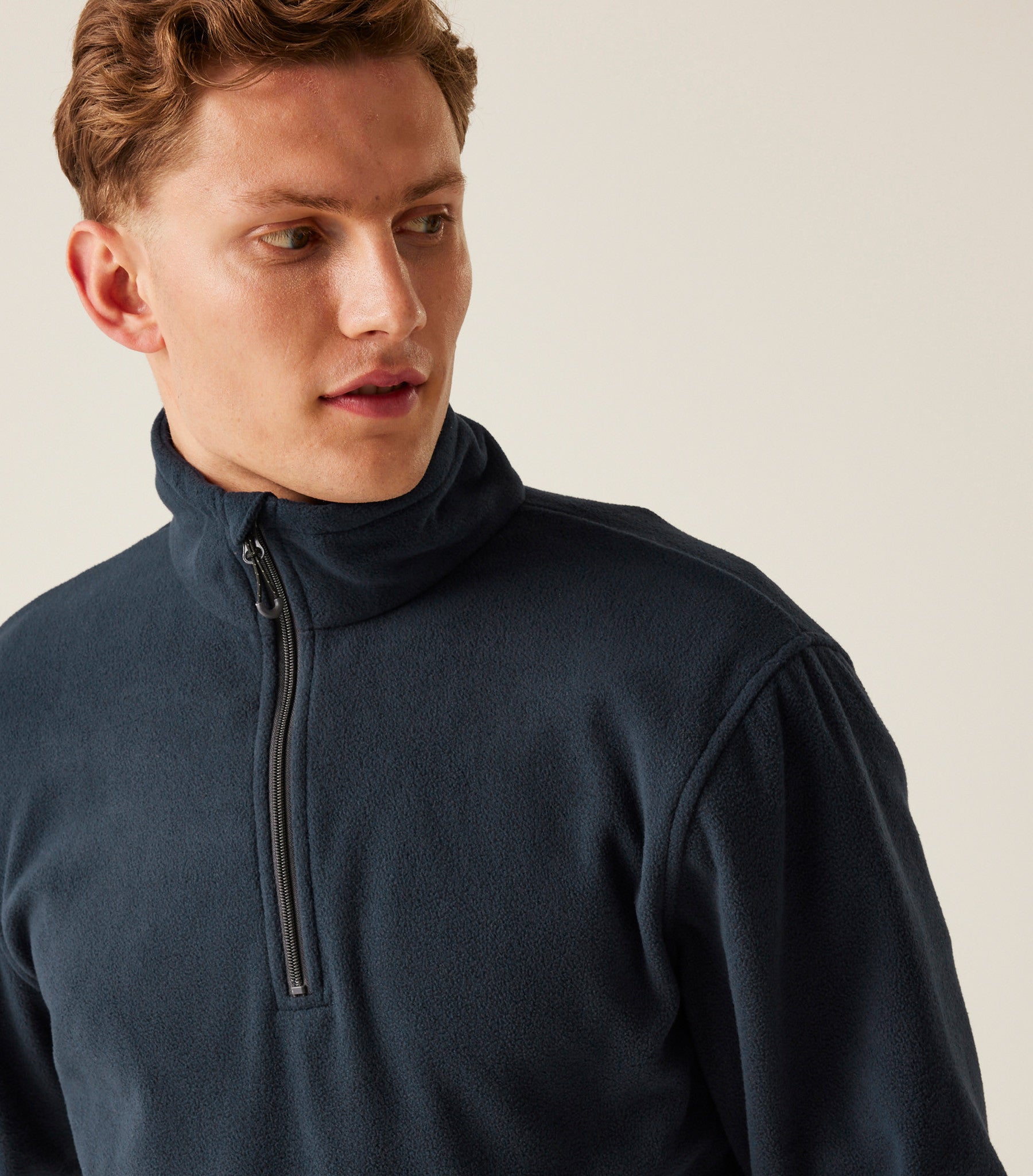 Honestly Made Recycled Half Zip Fleece | BLACK