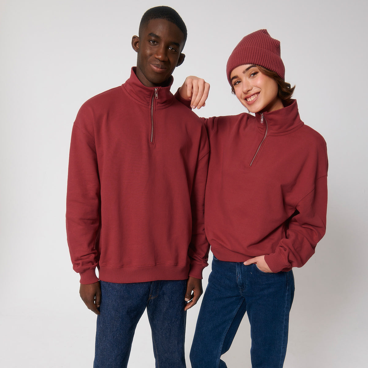 Unisex Miller Dry Quarter Zip Sweatshirt | RED EARTH
