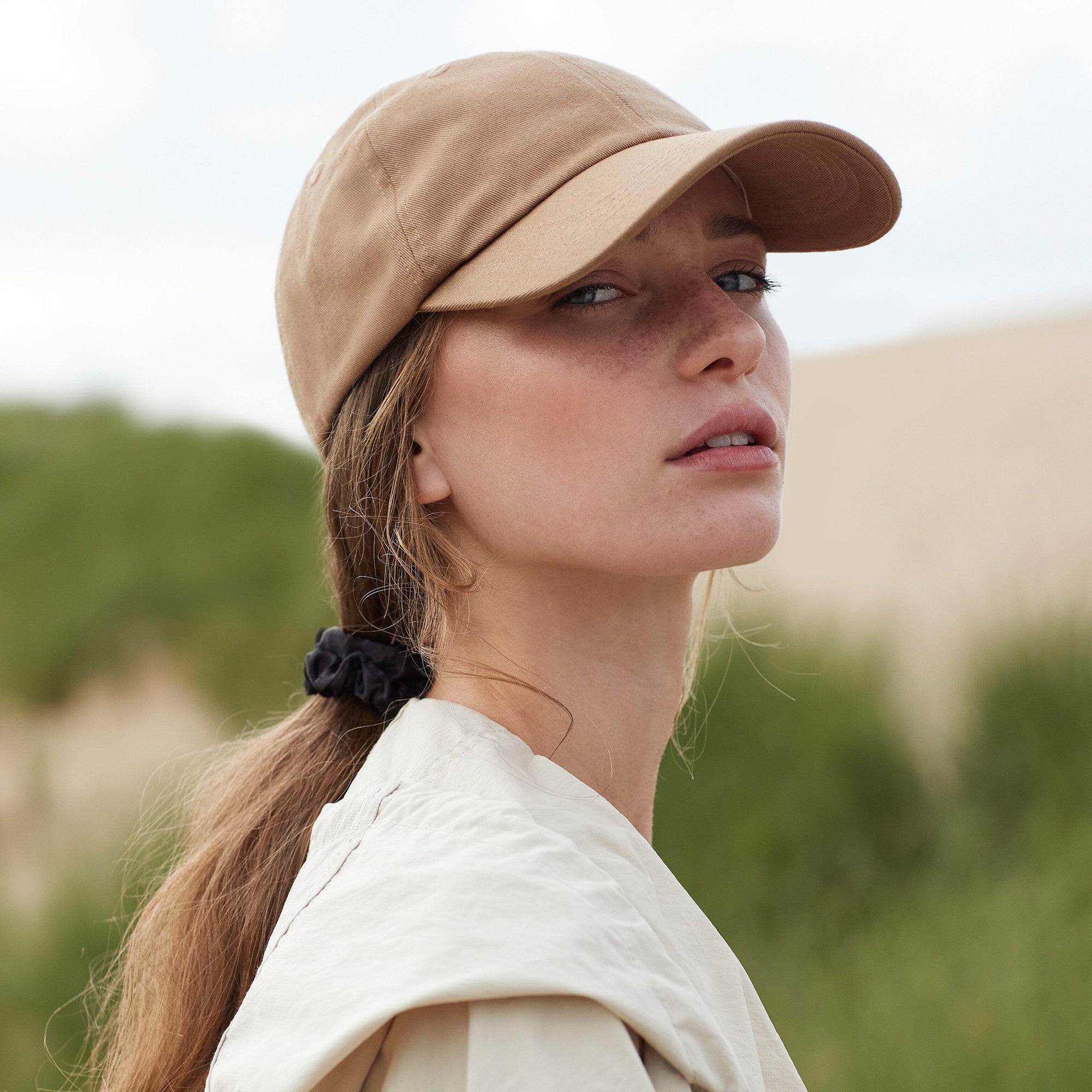 Organic Cotton 6 Panel Dad Cap | DESERT SAND