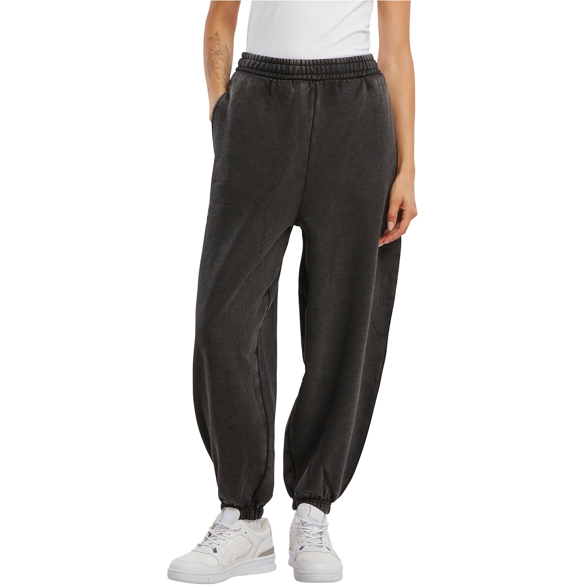 Womens Vintage Heavy Sweatpants | BLACK
