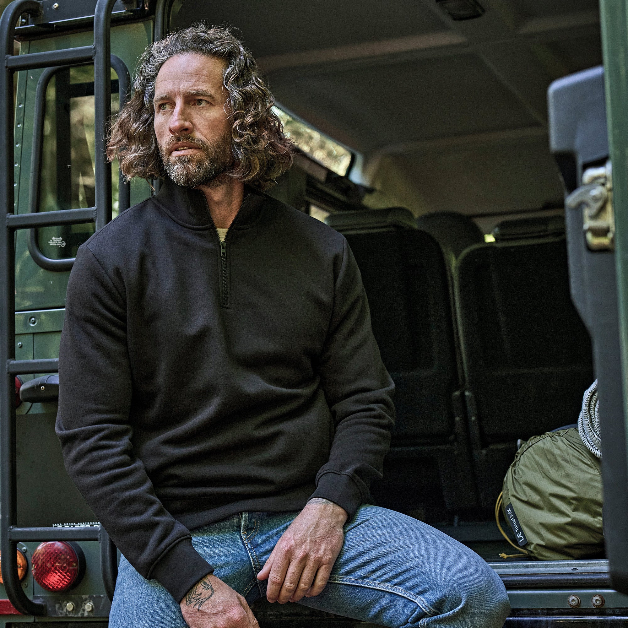 Half-Zip Sweatshirt | BLACK