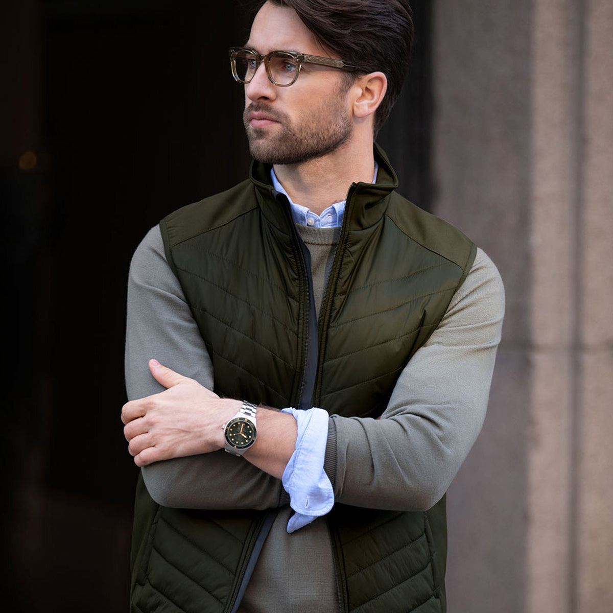 Benton - Versatile Hybrid Vest | OLIVE