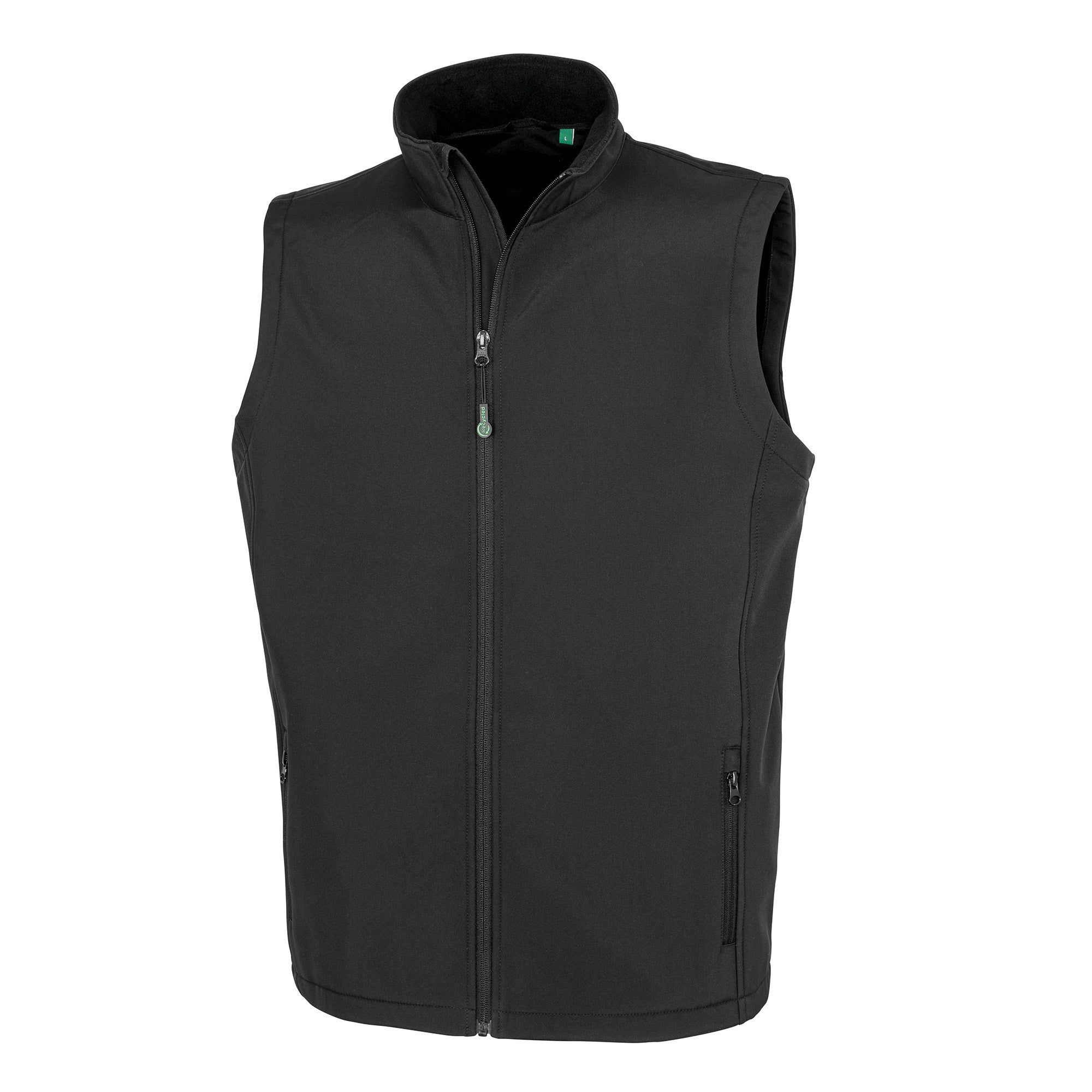 Mens Recycled 2 Layer  Softshell Bodywarmer | BLACK