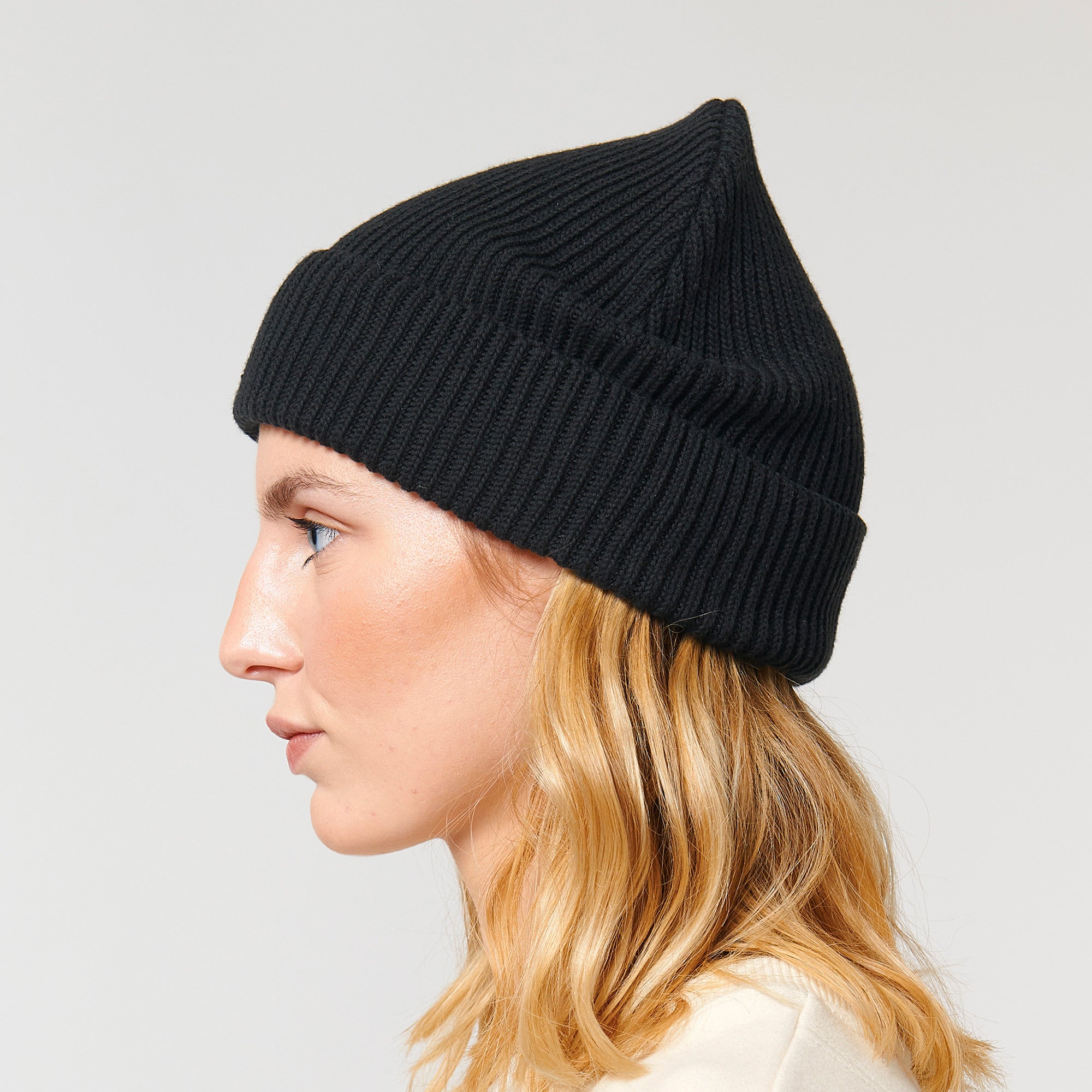 Fisherman beanie in unisex fit | BLACK