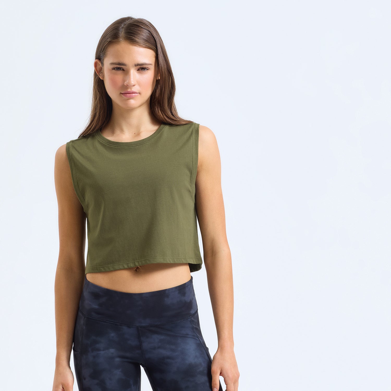 Womens TriDri Organic Crop Tank | BLACK