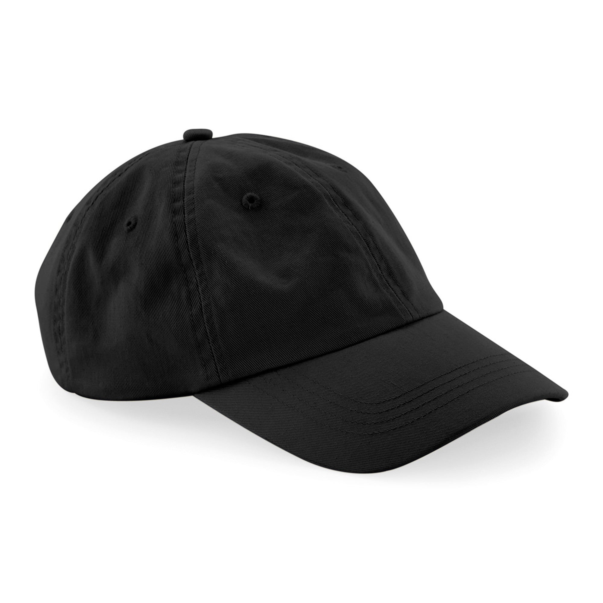 Organic Cotton 6 Panel Dad Cap | BLACK