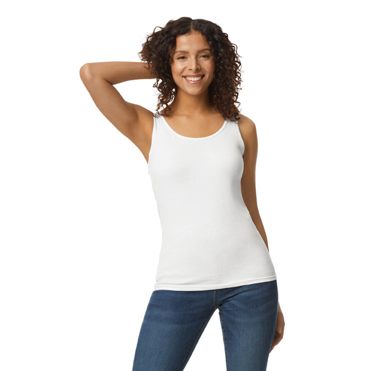 Soft Style Ladies Tank Top | WHITE