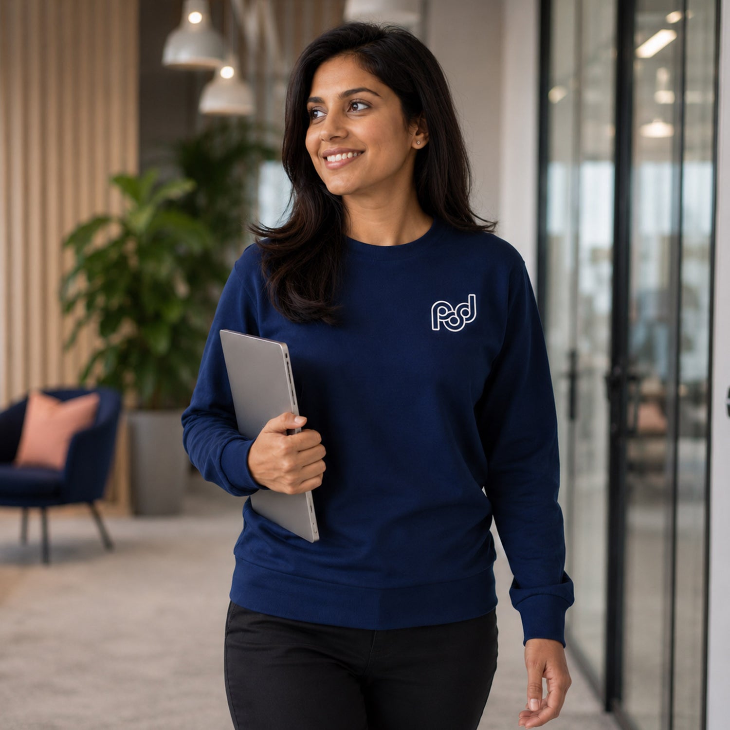 Pod Ultra Cotton Adult Long Sleeve T | NAVY