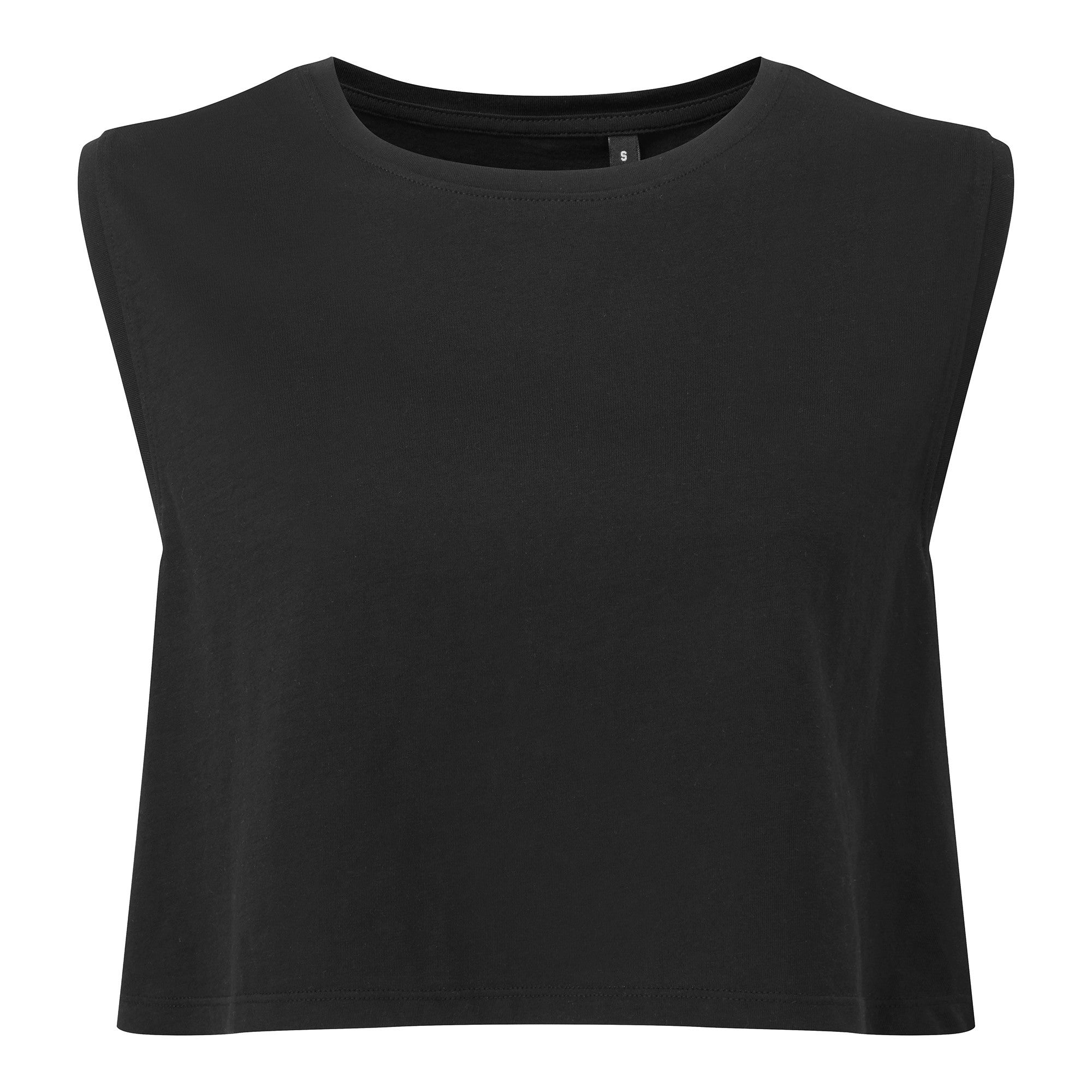 Womens TriDri Organic Crop Tank | BLACK