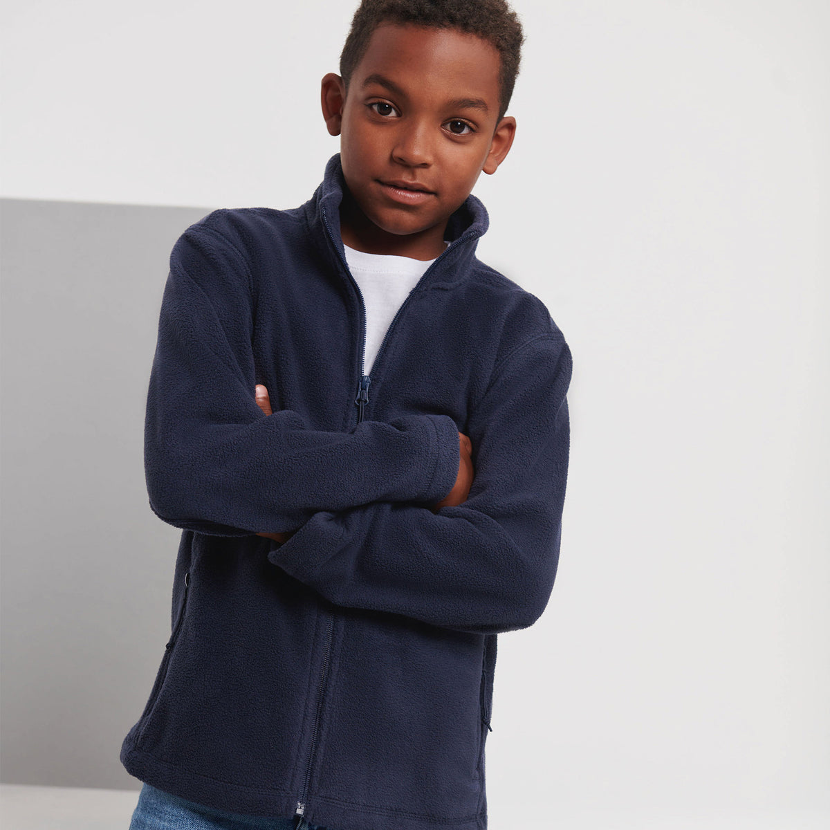 Kids Full Zip Outdoor Fleece | CONVOY GREY