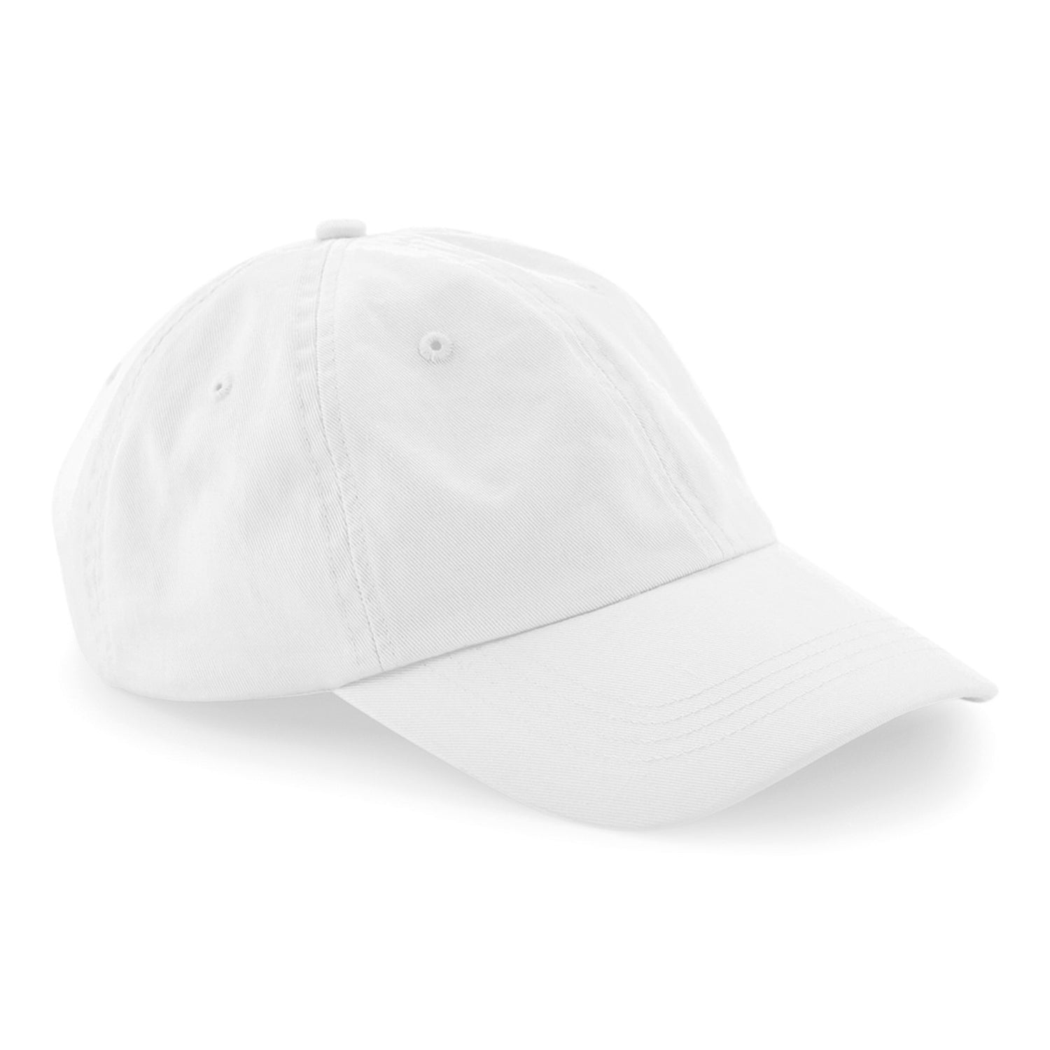 Organic Cotton 6 Panel Dad Cap | WHITE