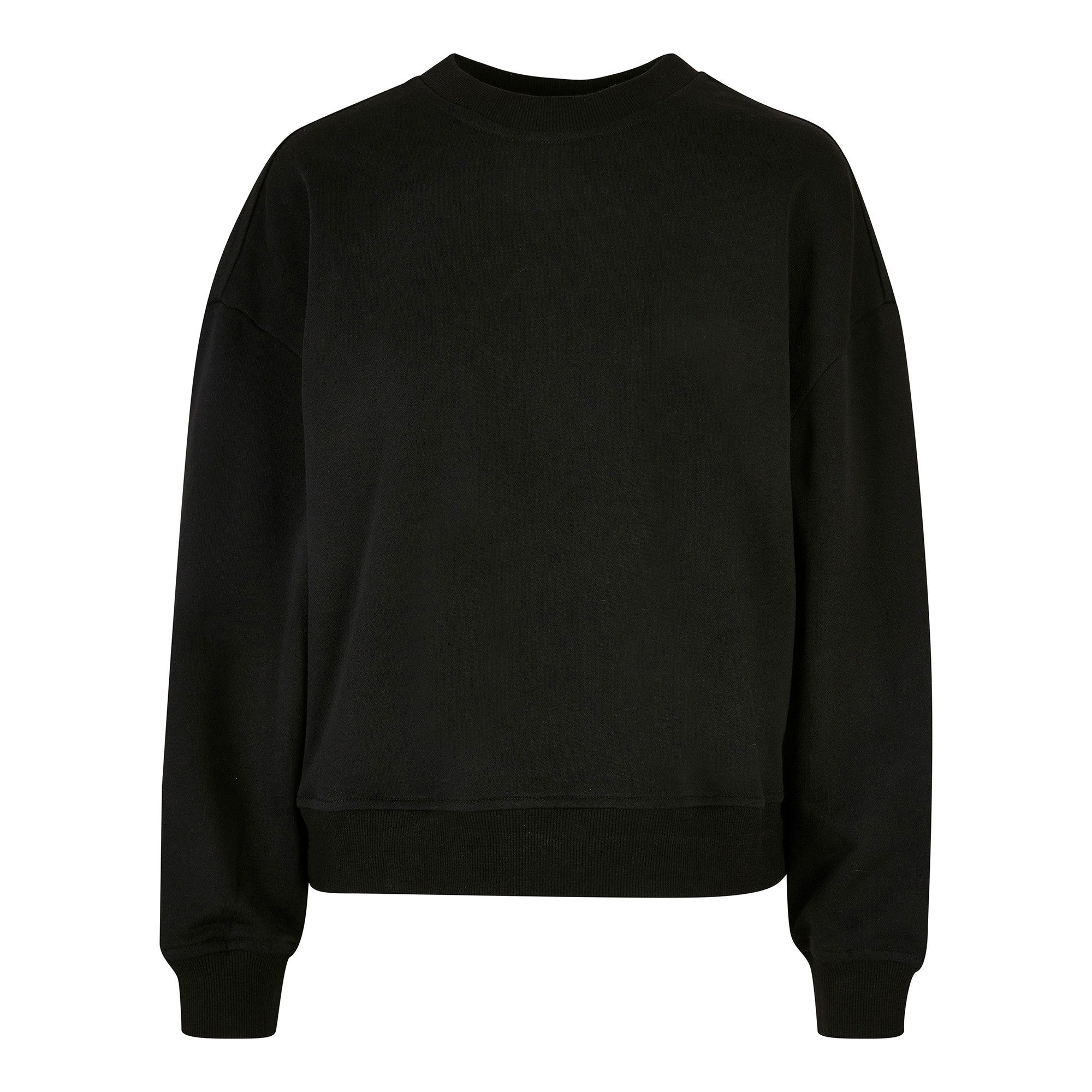 Womens Oversized Crew Neck Sweatshirt | BLACK