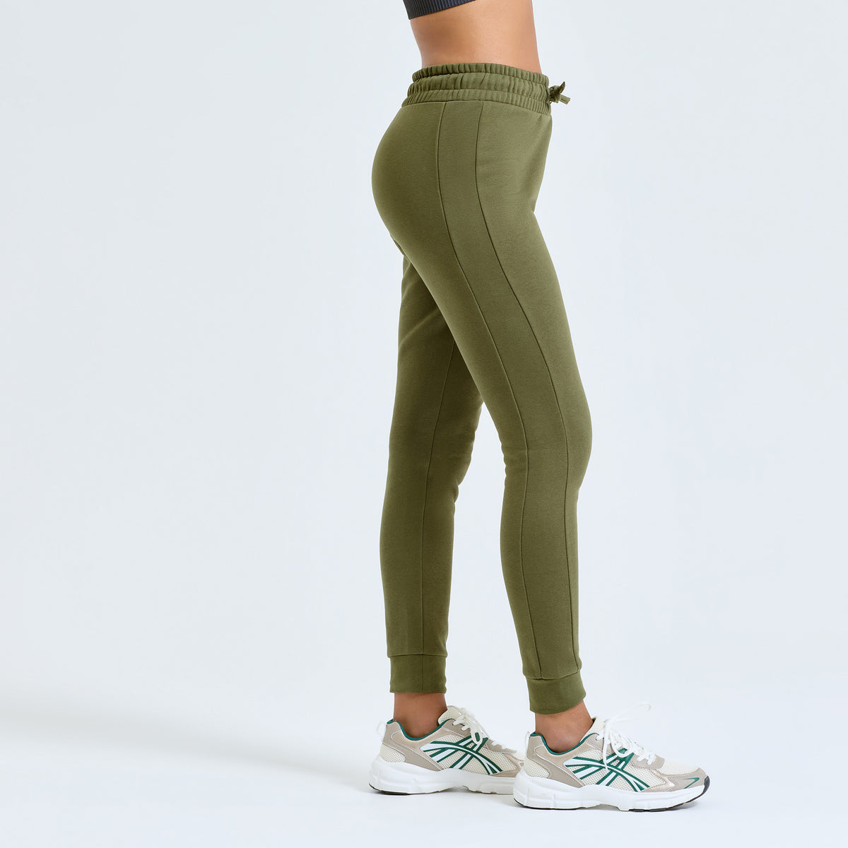 Womens Fitted Joggers | WHITE