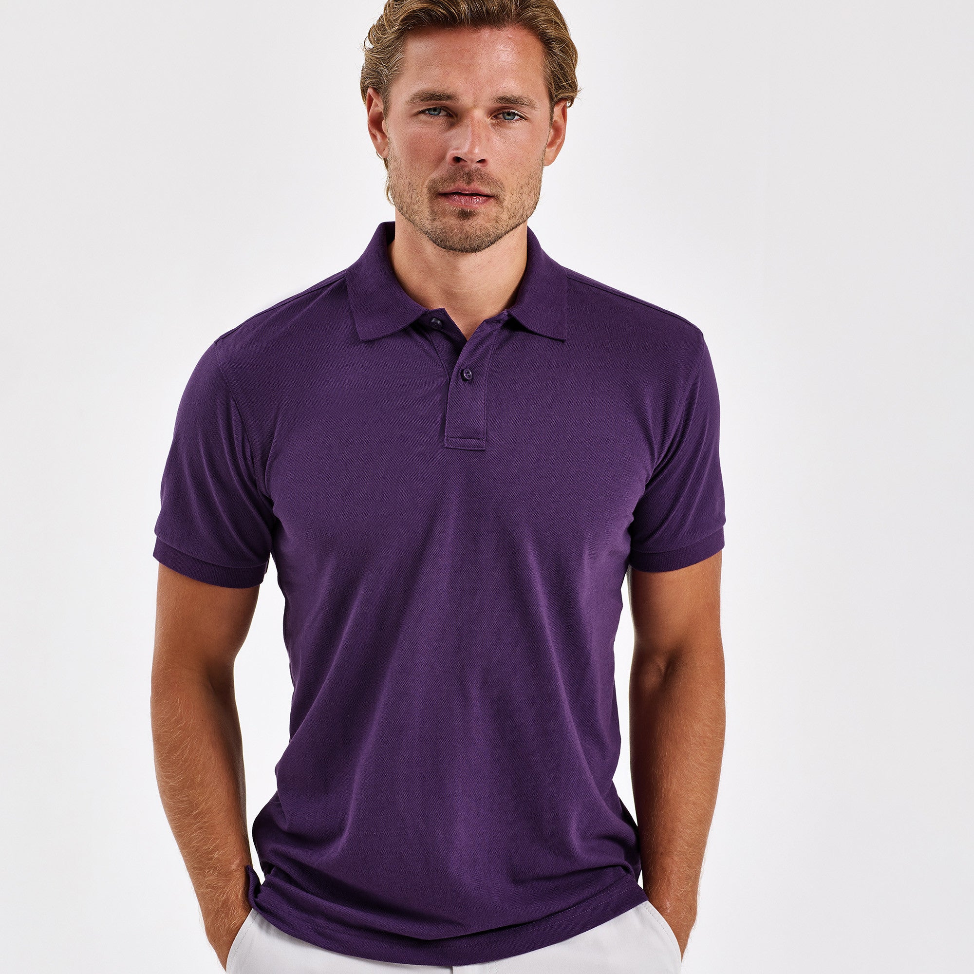 Mens Polycotton Blend Polo | BLACK