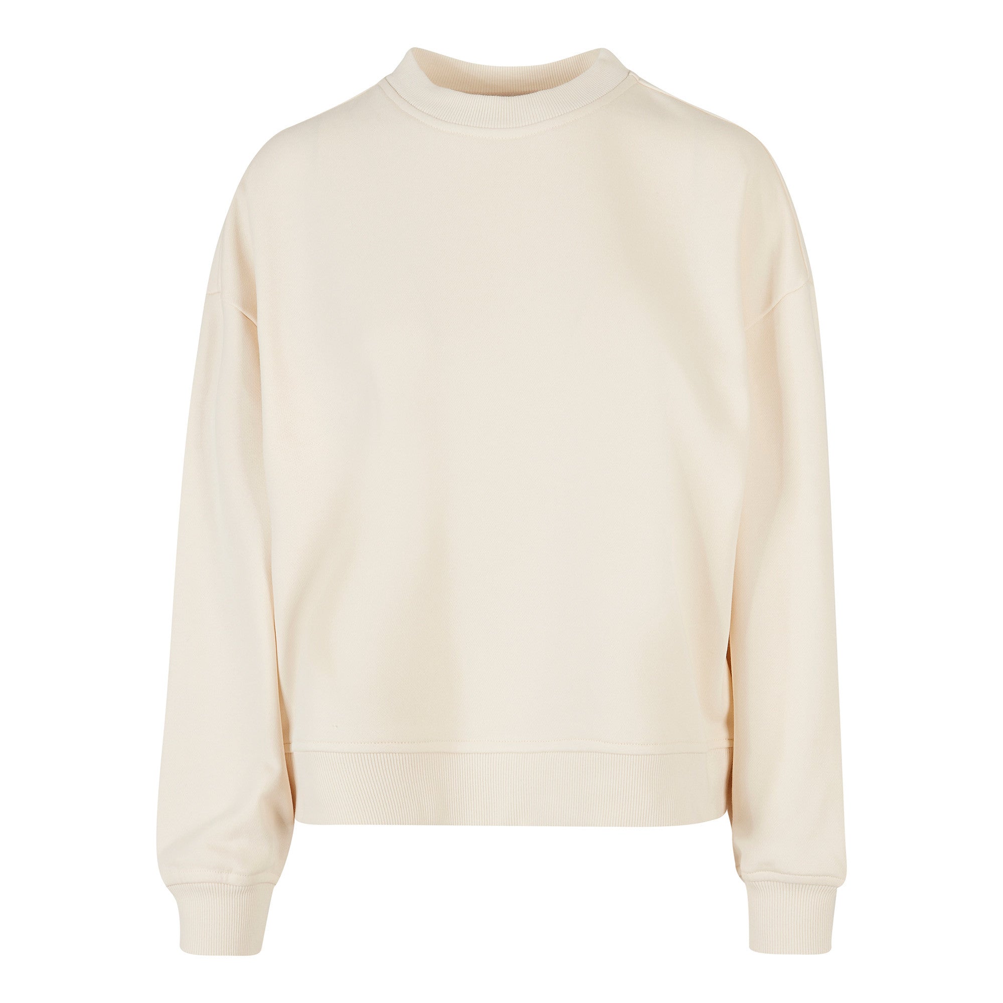 Womens Oversized Crew Neck Sweatshirt | WHITE SAND