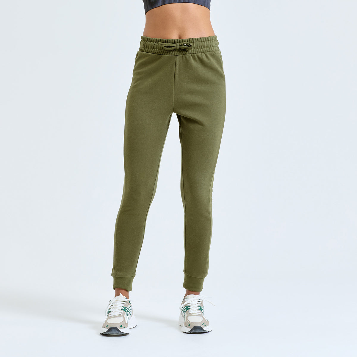 Womens Fitted Joggers | BLACK