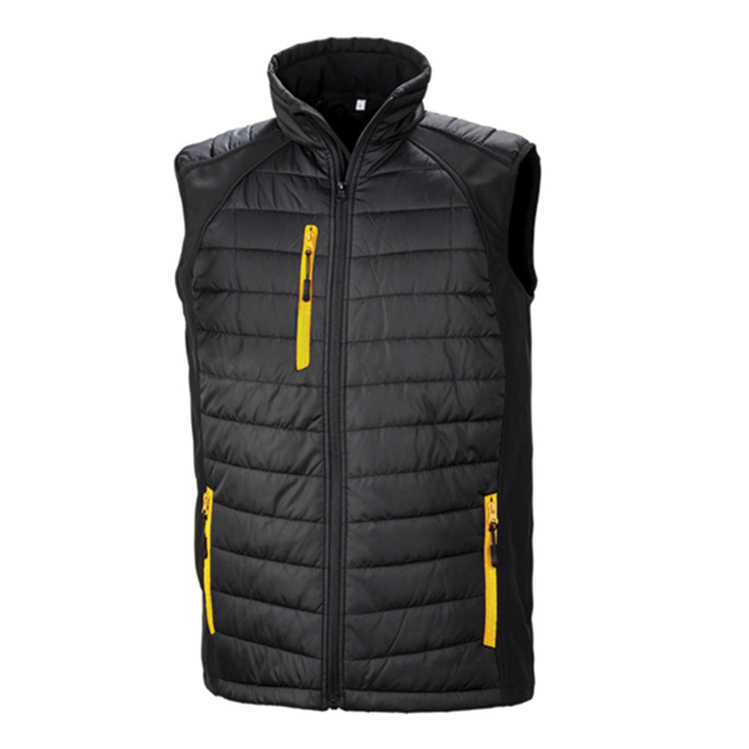 Compass Padded Gilet | BLACK/YELLOW