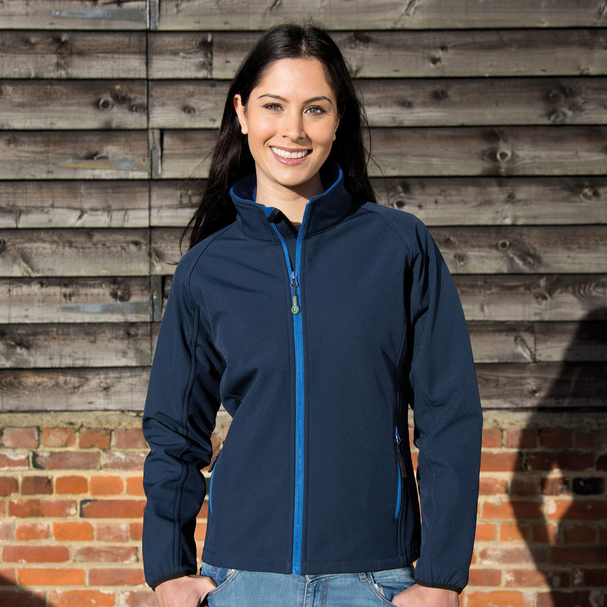 Womens Core Printable Softshell Jacket | PURPLE/BLACK