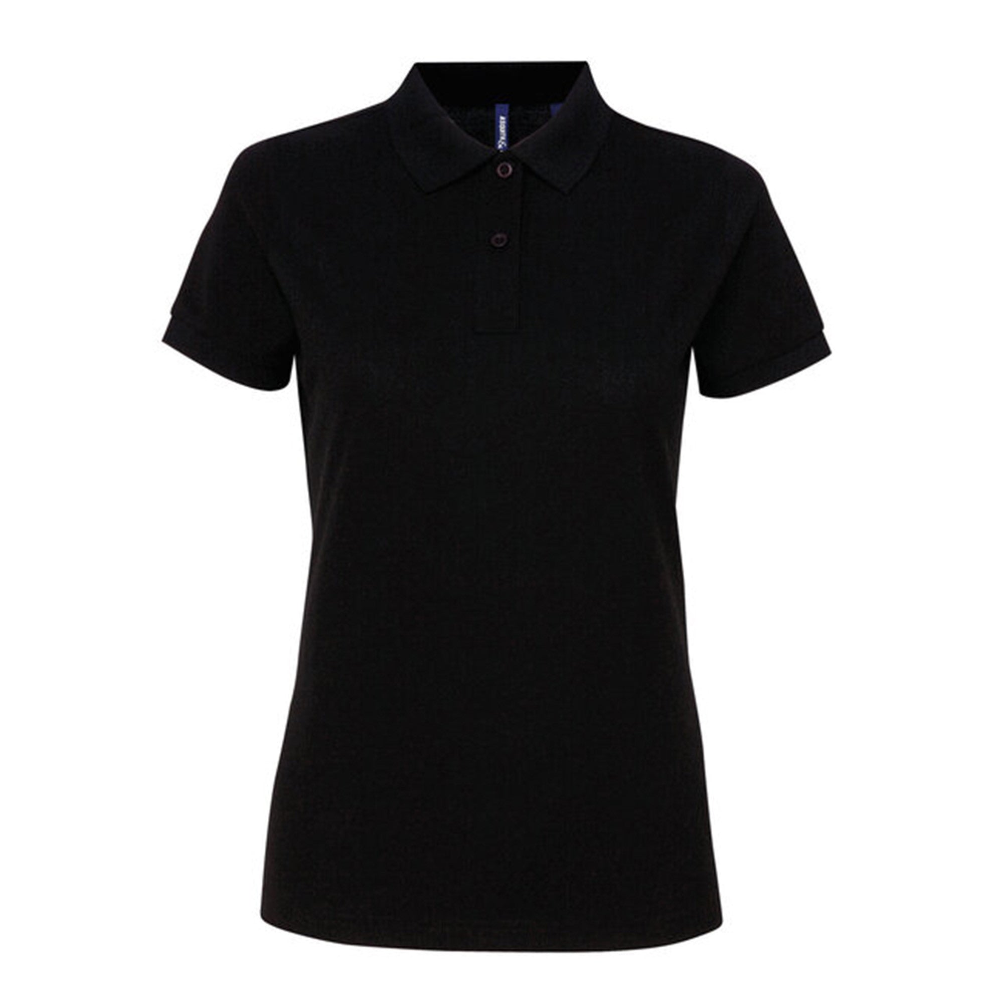 Womens Polycotton Blend Polo | BLACK