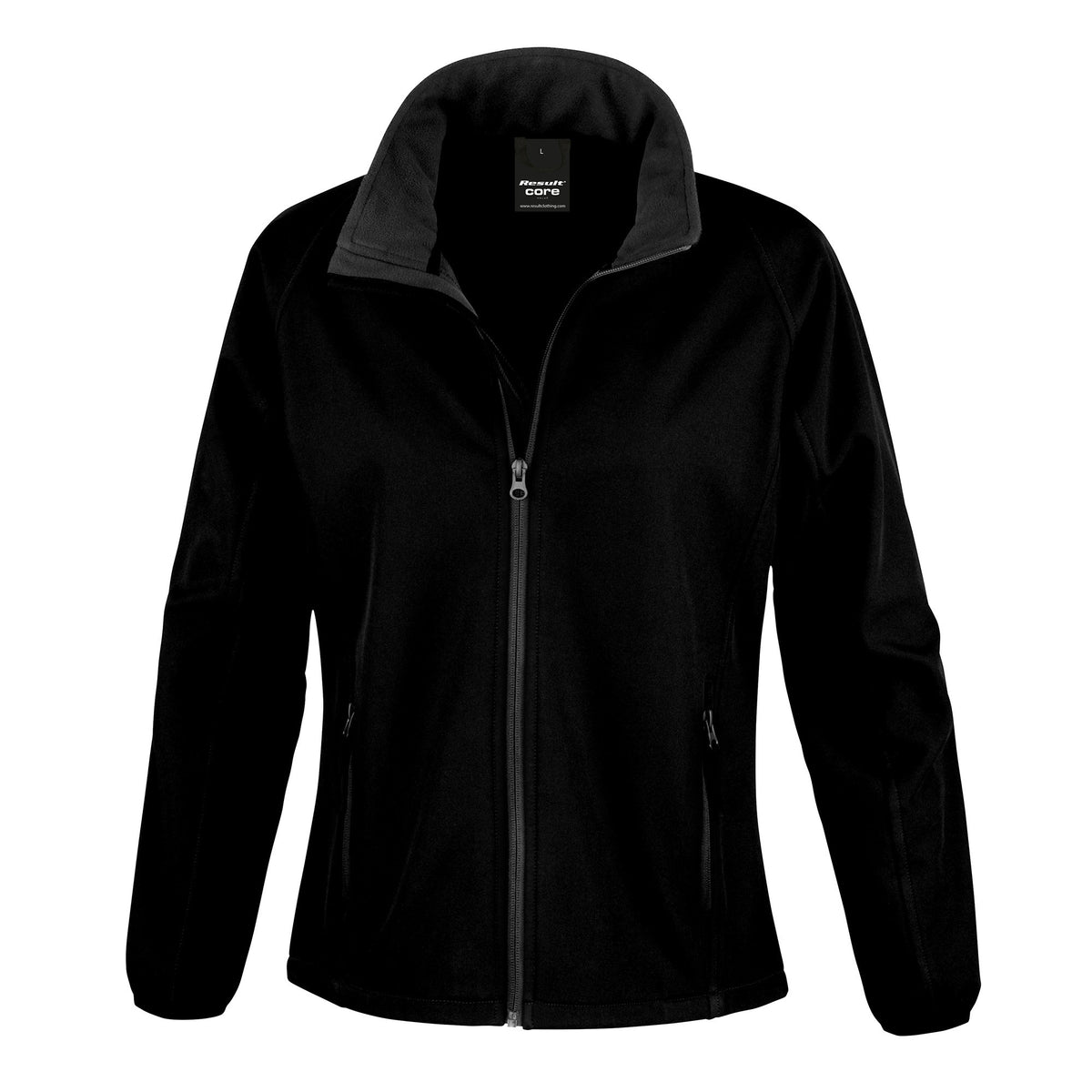 Womens Core Printable Softshell Jacket | BLACK/BLACK