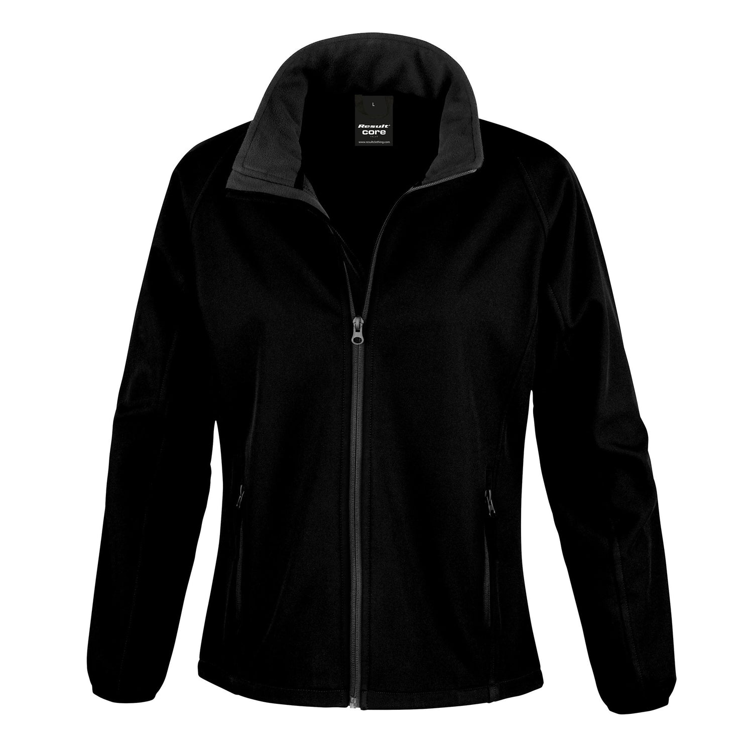 Womens Core Printable Softshell Jacket | BLACK/BLACK