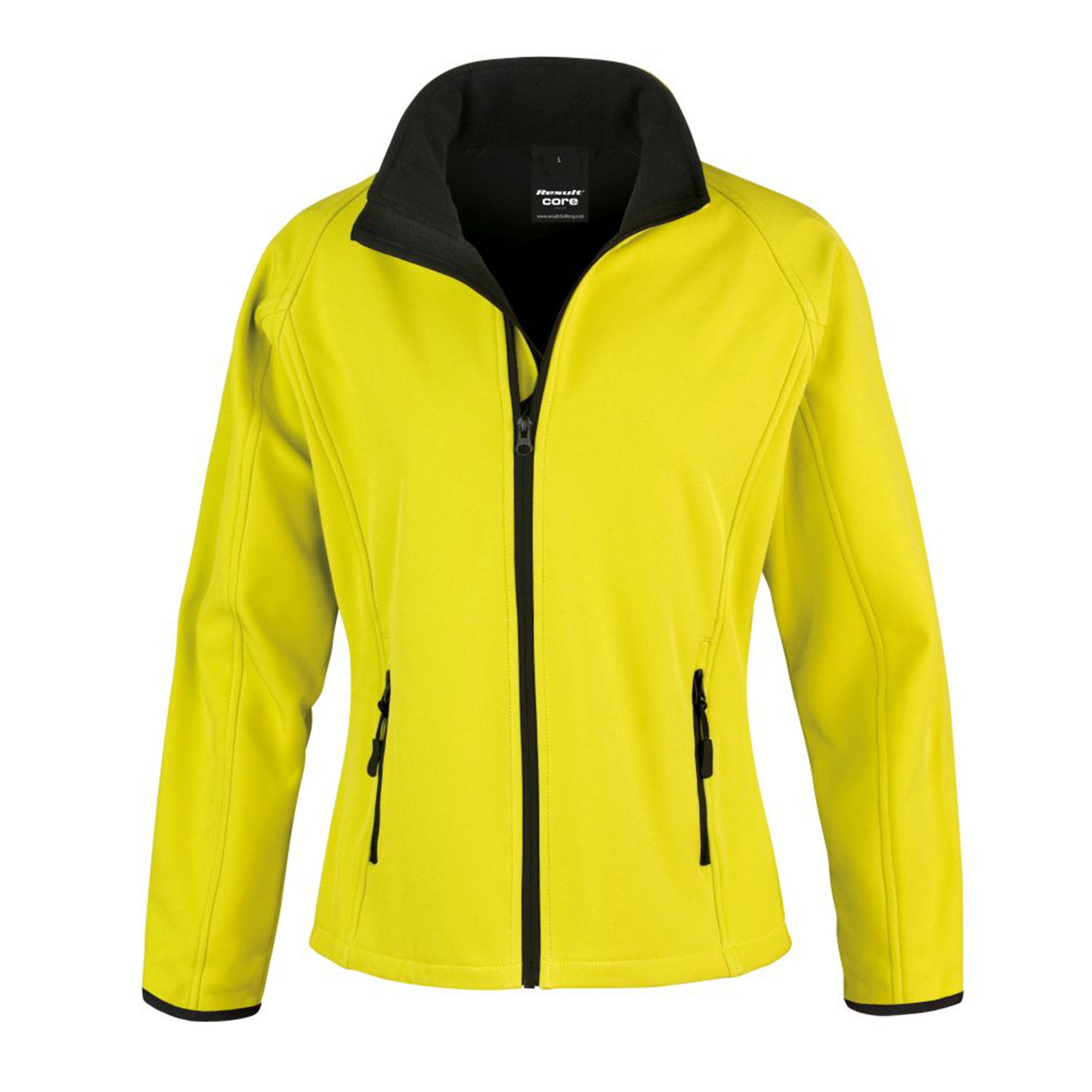 Womens Core Printable Softshell Jacket | YELLOW/BLACK