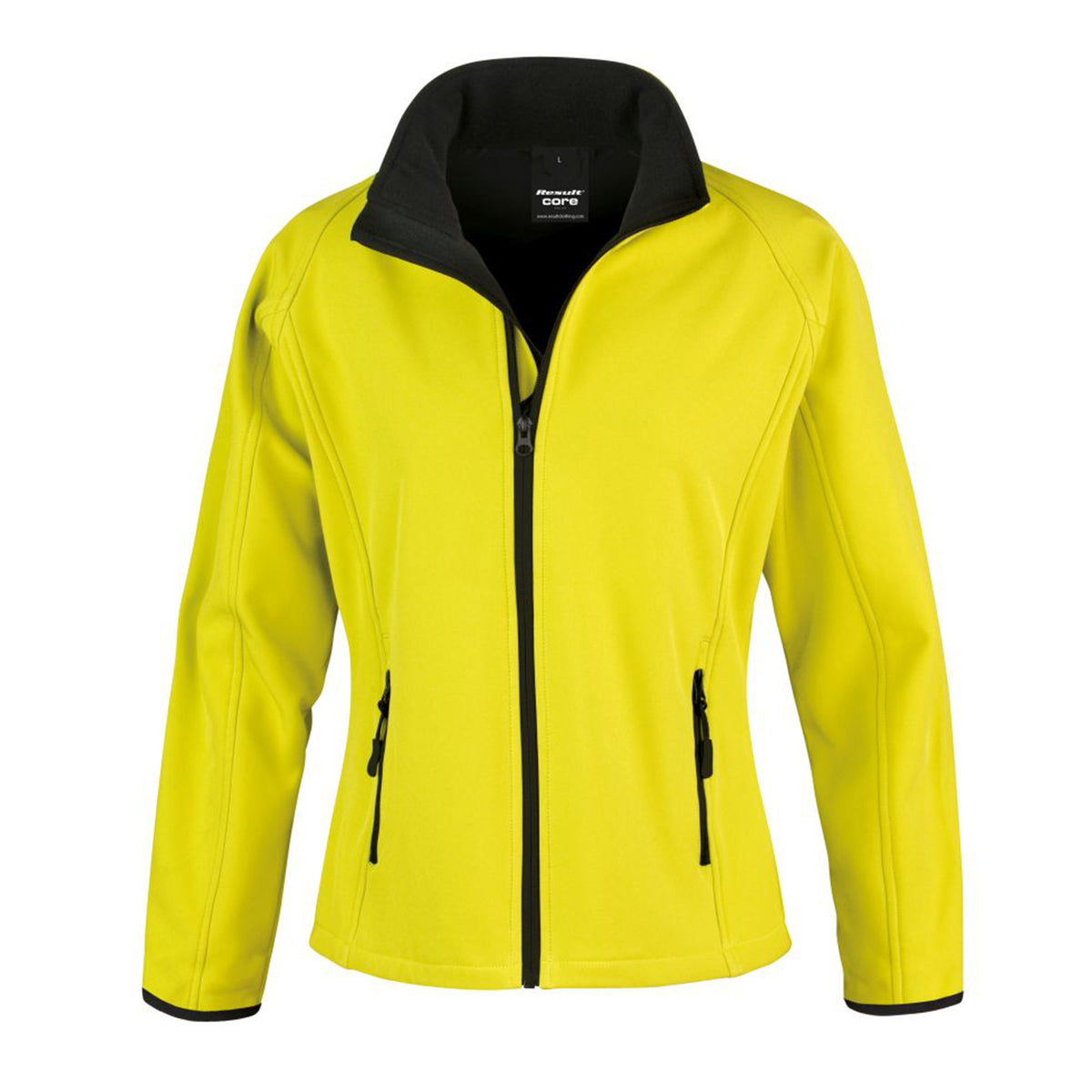 Womens Core Printable Softshell Jacket | YELLOW/BLACK