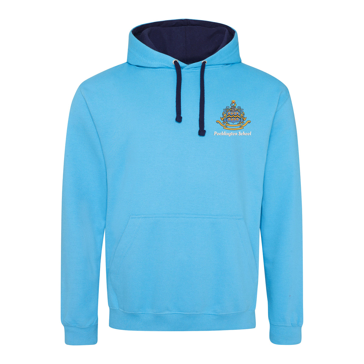 Pocklington Varsity Hoodie - Pocklington School | HAWAIIAN BLUE/OXFORD NAVY