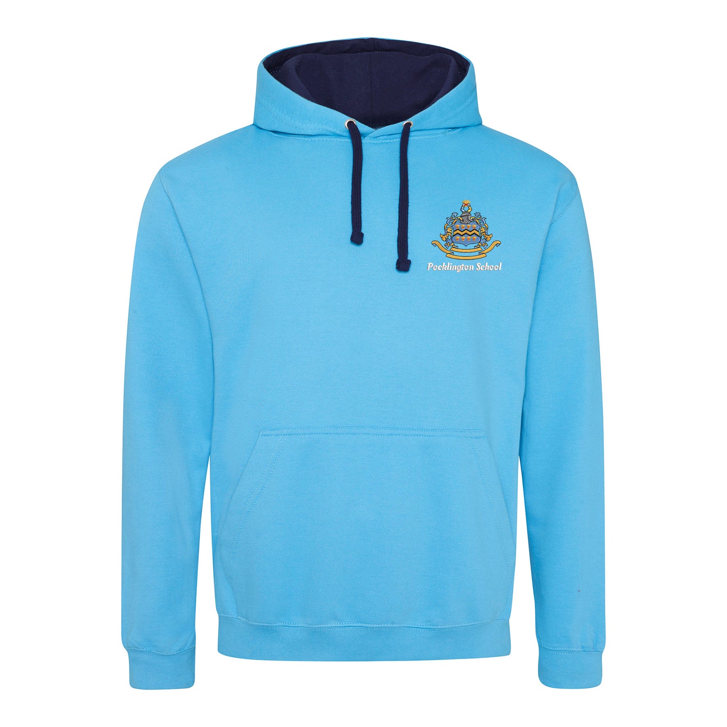 Pocklington Varsity Hoodie - Pocklington School | HAWAIIAN BLUE/OXFORD NAVY
