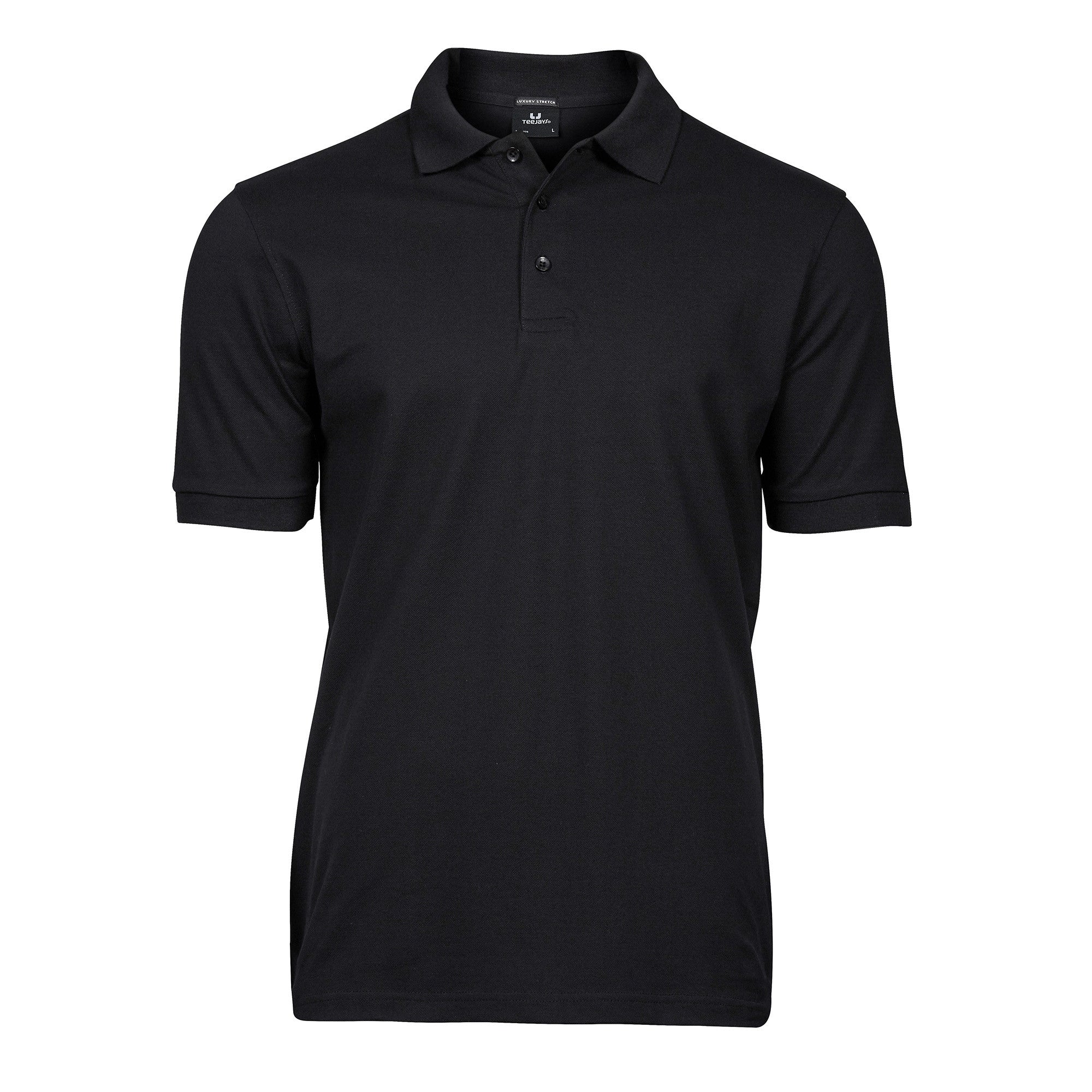 Luxury Stretch Polo | BLACK